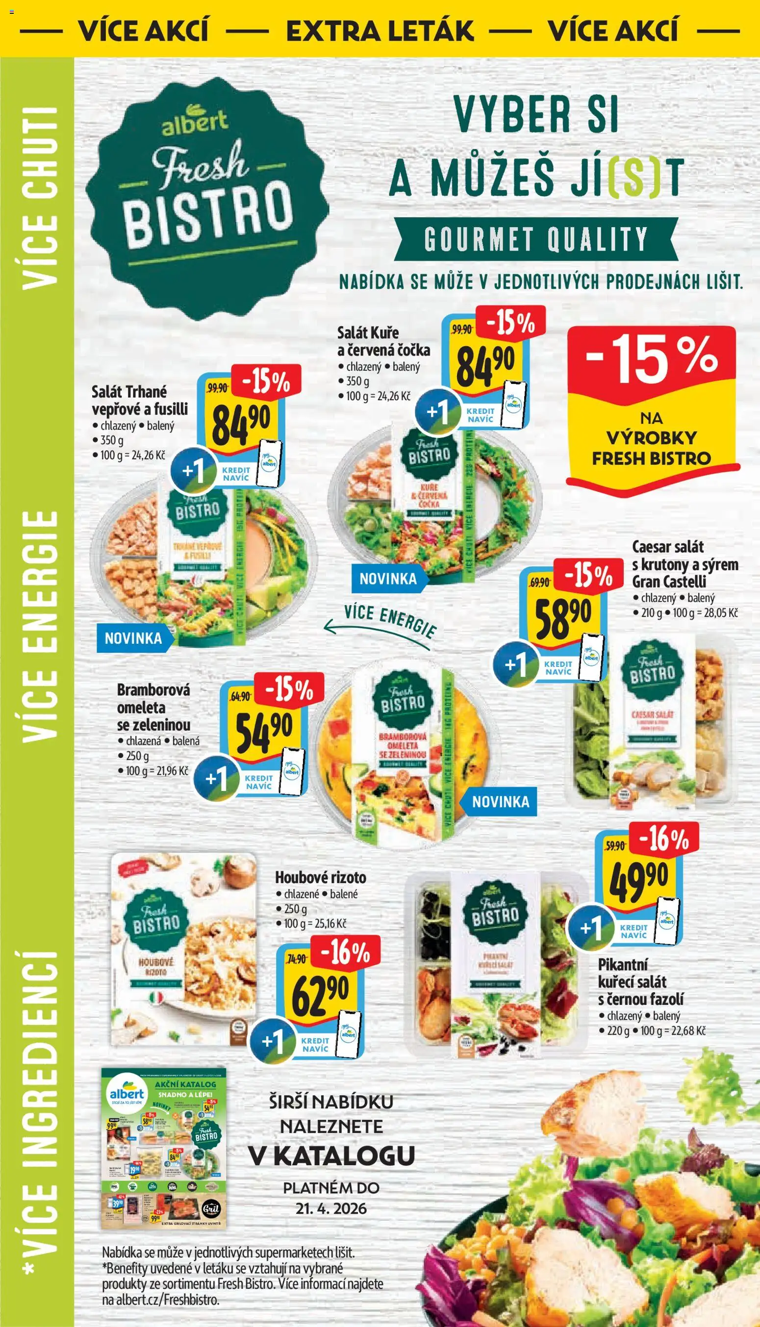 Albert leták - Supermarket od 15.04.2026 | Strana: 36 | Produkty: Čočka, Gourmet, Salát, Gril