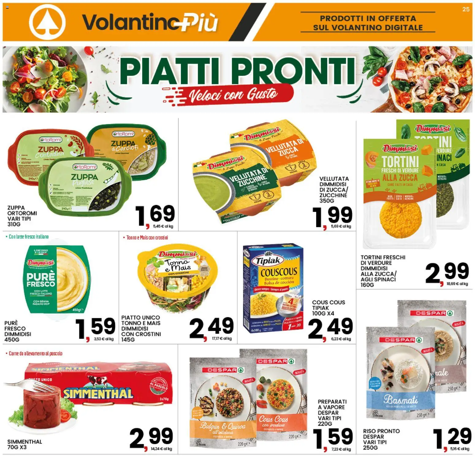 Volantino Interspar del 01/10/2026 | Pagina: 25 | Prodotti: Piatti, Cous cous, Mais, Quinoa
