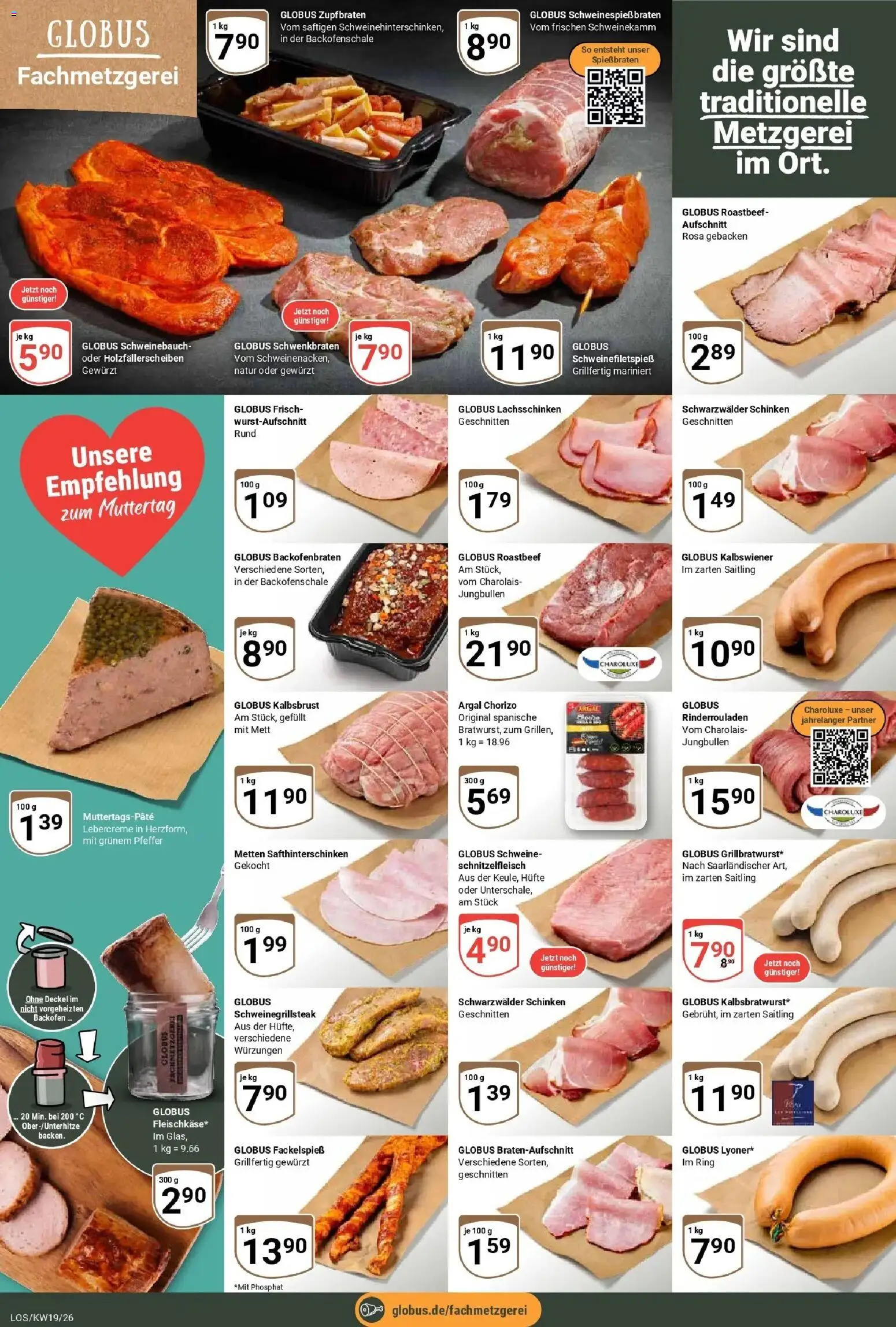 Globus Prospekt Losheim Am See	 – gültig ab 04.05.2026 | Seite: 12 | Produkte: Rinderrouladen, Roastbeef, Pfeffer, Schinken