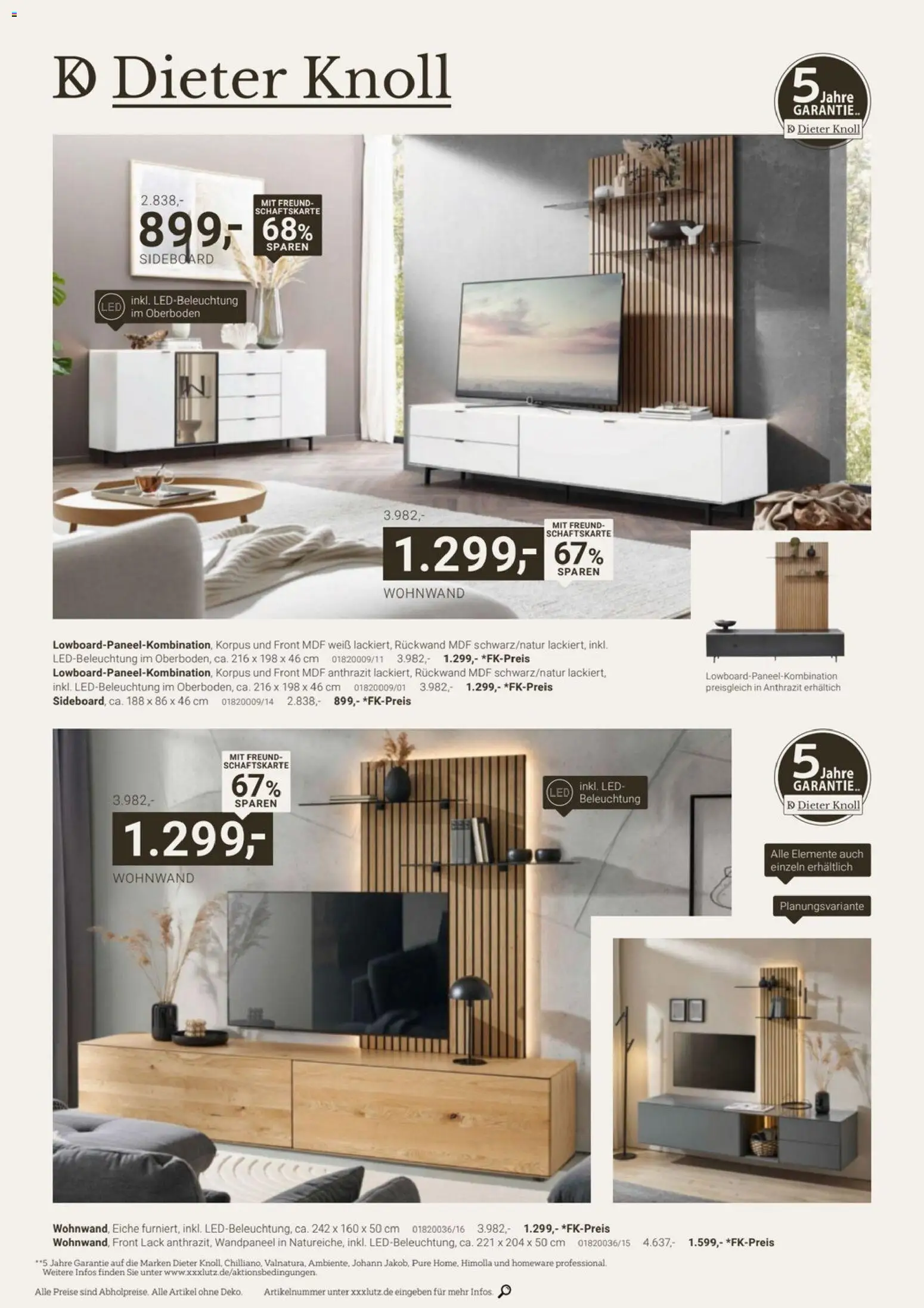 XXXLutz Dieter Knoll Spezial – gültig ab 01.08.2026 | Seite: 8 | Produkte: Sideboard, Wohnwand