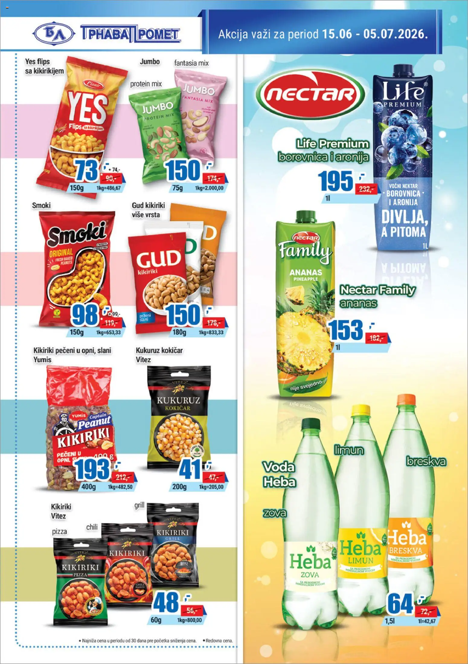 Trnava Promet katalog - važi od 15.06.2026 | Strana: 16 | Proizvode: Kukuruz, Kikiriki, Popcorn, Limun