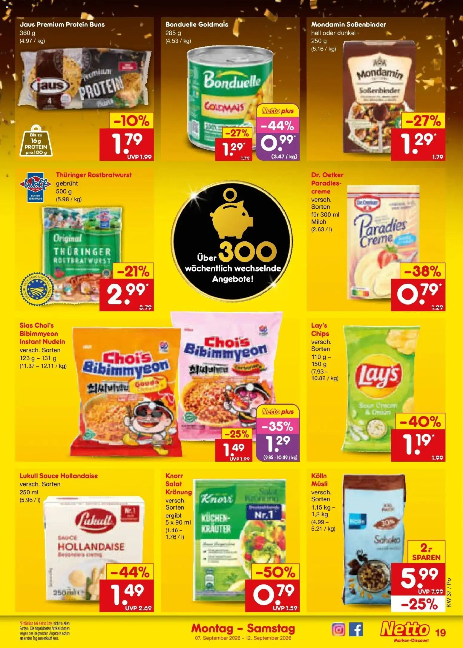 Netto Marken-Discount Prospekt Amberg – gültig ab 07.09.2026 | Seite: 27 | Produkte: Musli, Kolln, Kuchen, Salat