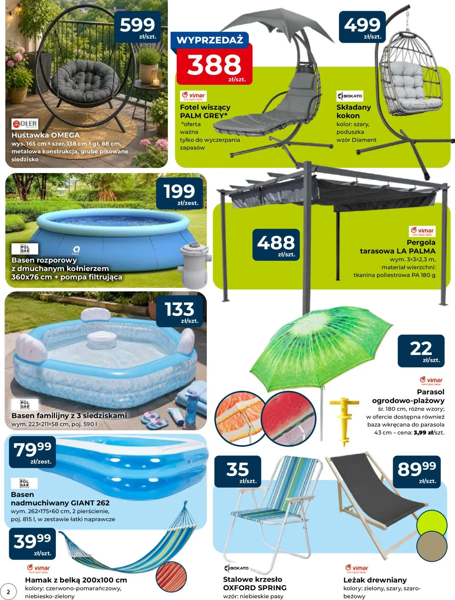 Mrówka gazetka - Elbląg od 09.07.2026 | Strona: 2 | Produkty: Poduszka, Fotel, Leżak, Hamak