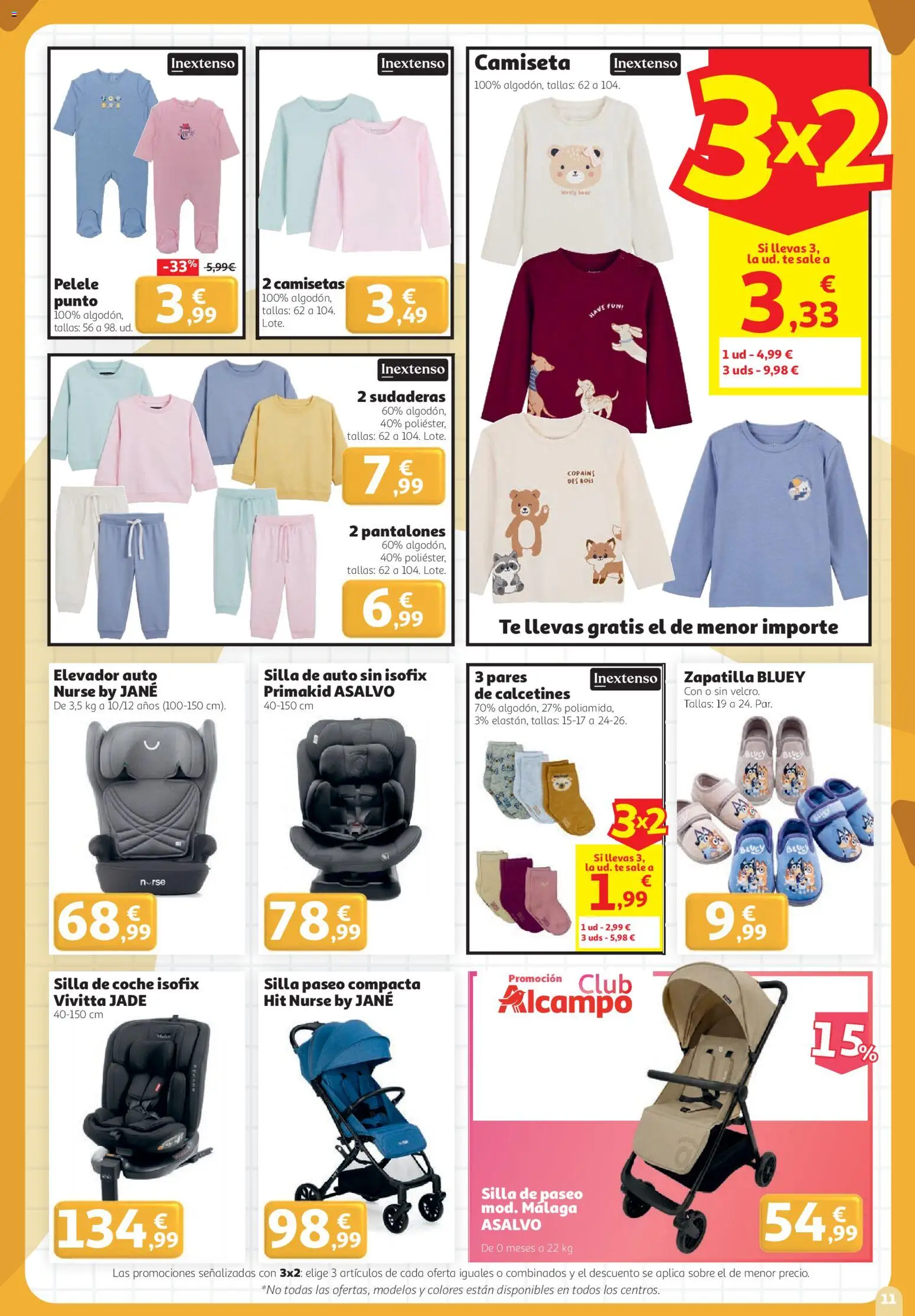 Alcampo - HG Nacional │ válido desde el 27/08/2026 | Página: 11 | Productos: Pantalones, Té, Calcetines, Silla