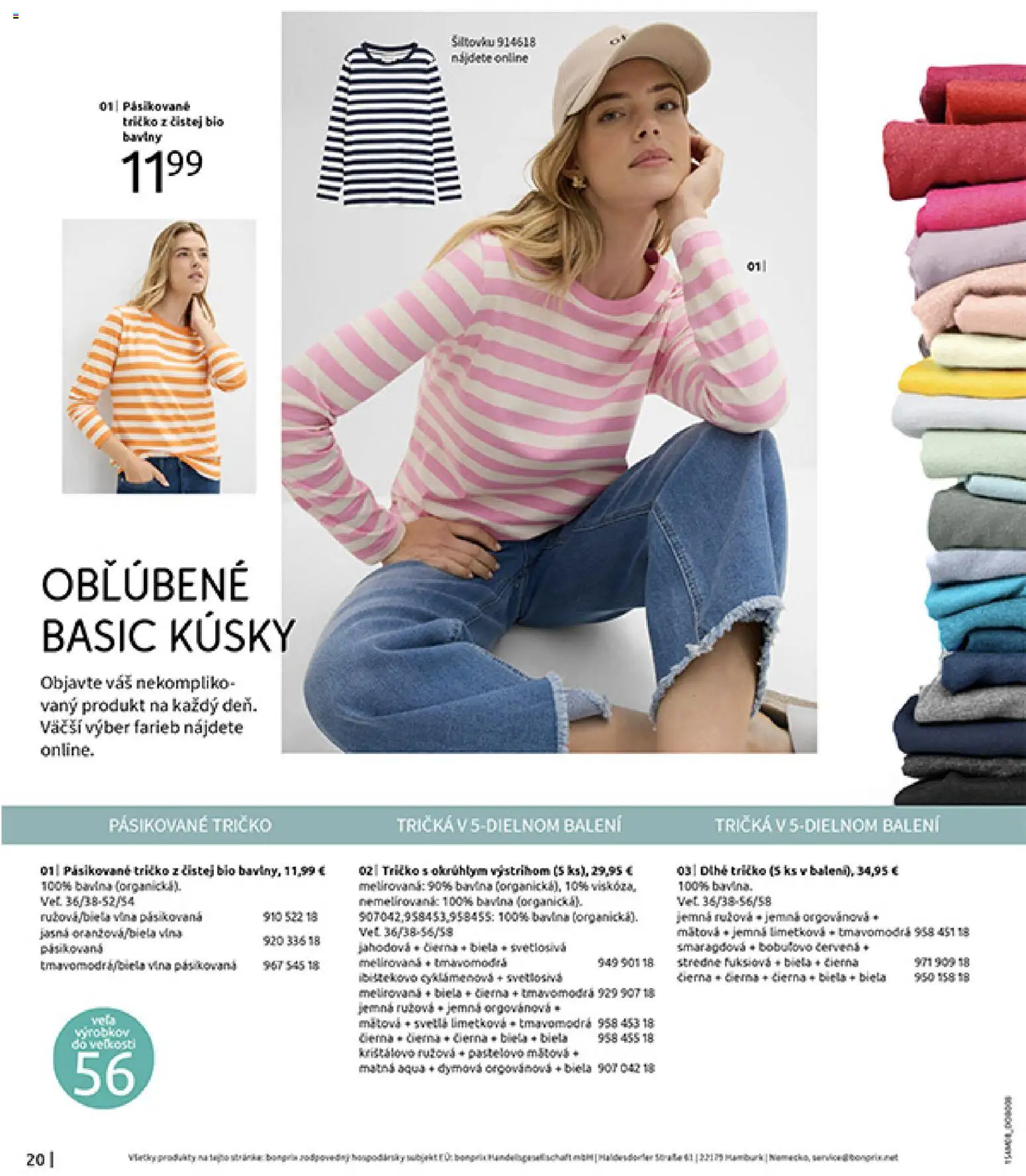 Nové Bonprix akcie – leták je platný od 10.08.2026 | Strana: 22 | Produkty: Pás, Tričko