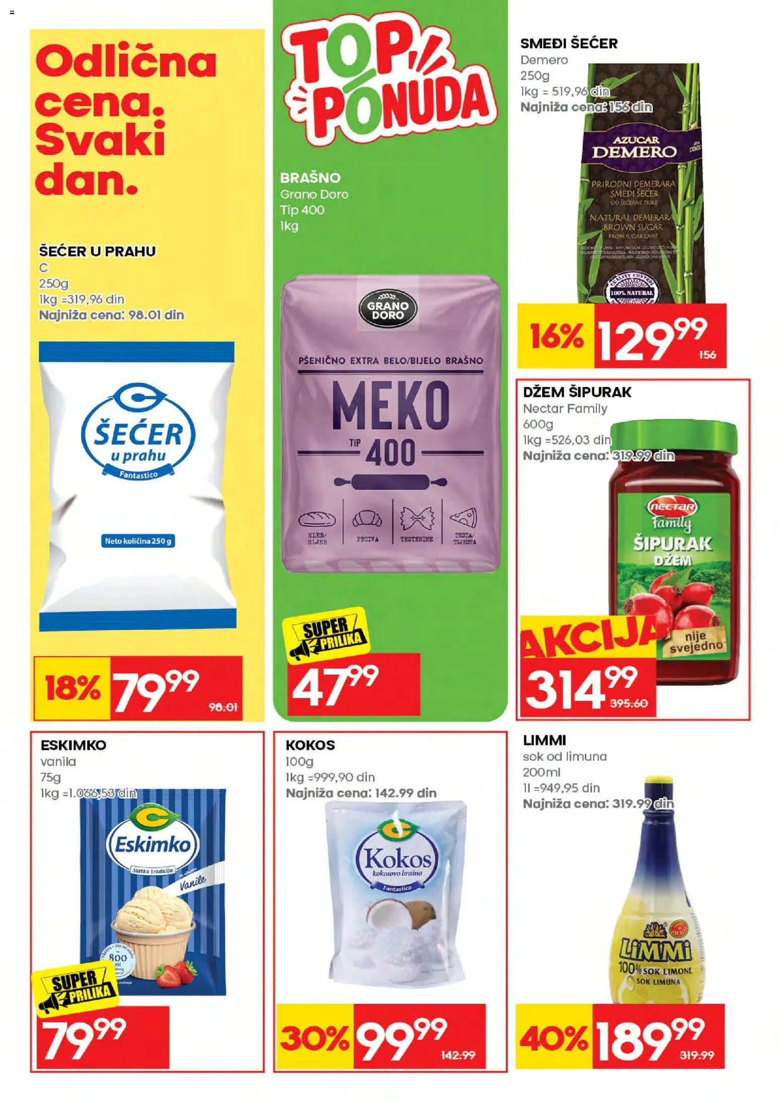 Mercator katalog - važi od 06.08.2026 | Strana: 38 | Proizvode: Dzem, Šećer, Hleb, Šećer u prahu