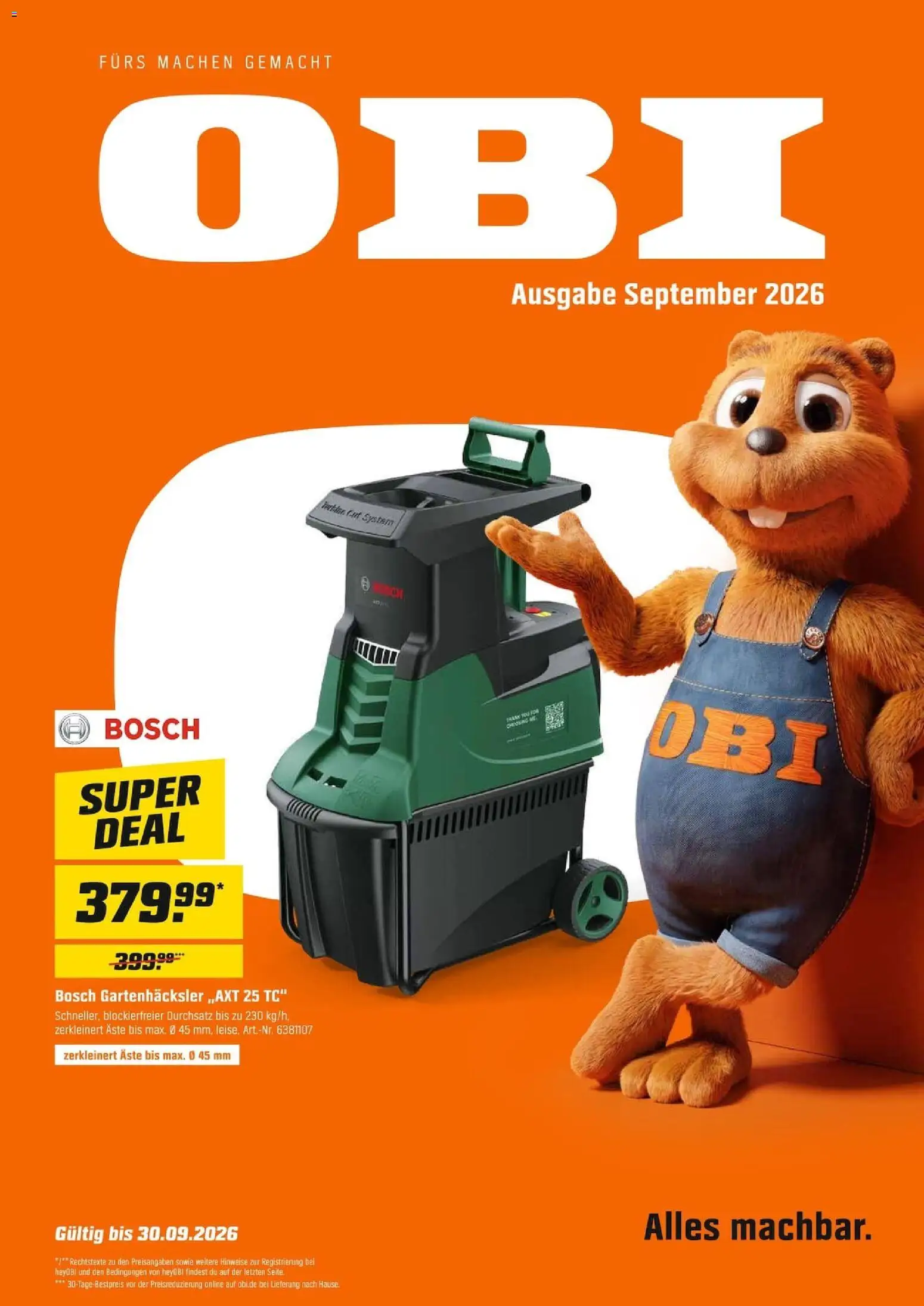 Obi Prospekt Rüsselsheim – gültig ab 01.09.2026 | Seite: 1