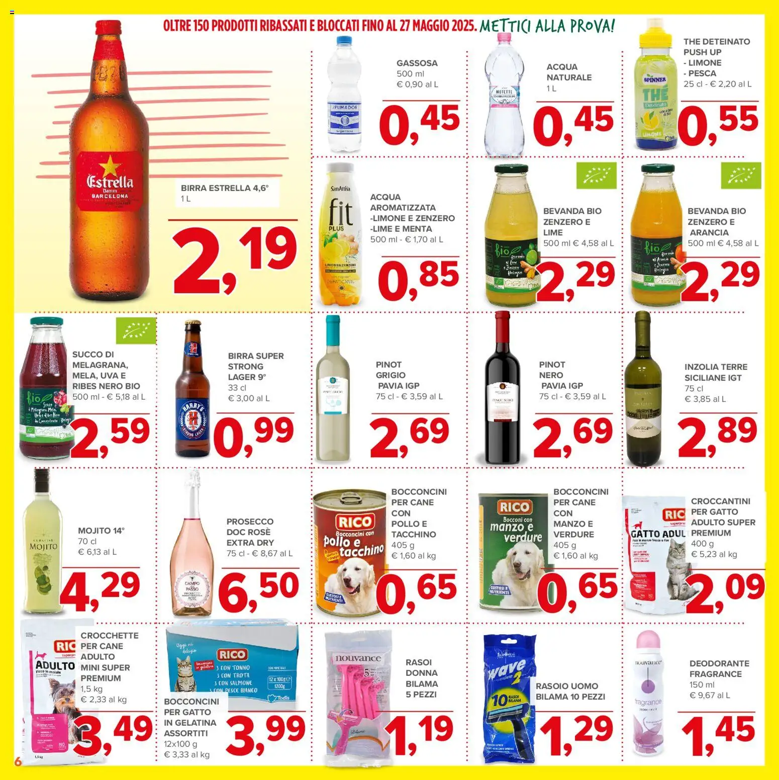 Volantino Todis del 07.04.2026 | Pagina: 6 | Prodotti: Deodorante, Pollo, Acqua, Tonno