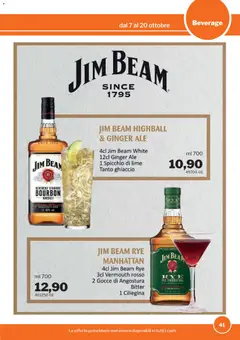 Anteprima del volantino Sogegross volantino valido a partire dal 07/10/2026 | Pagina: 41 | Prodotti: Bourbon, Lime, Jim Beam, Ghiaccio