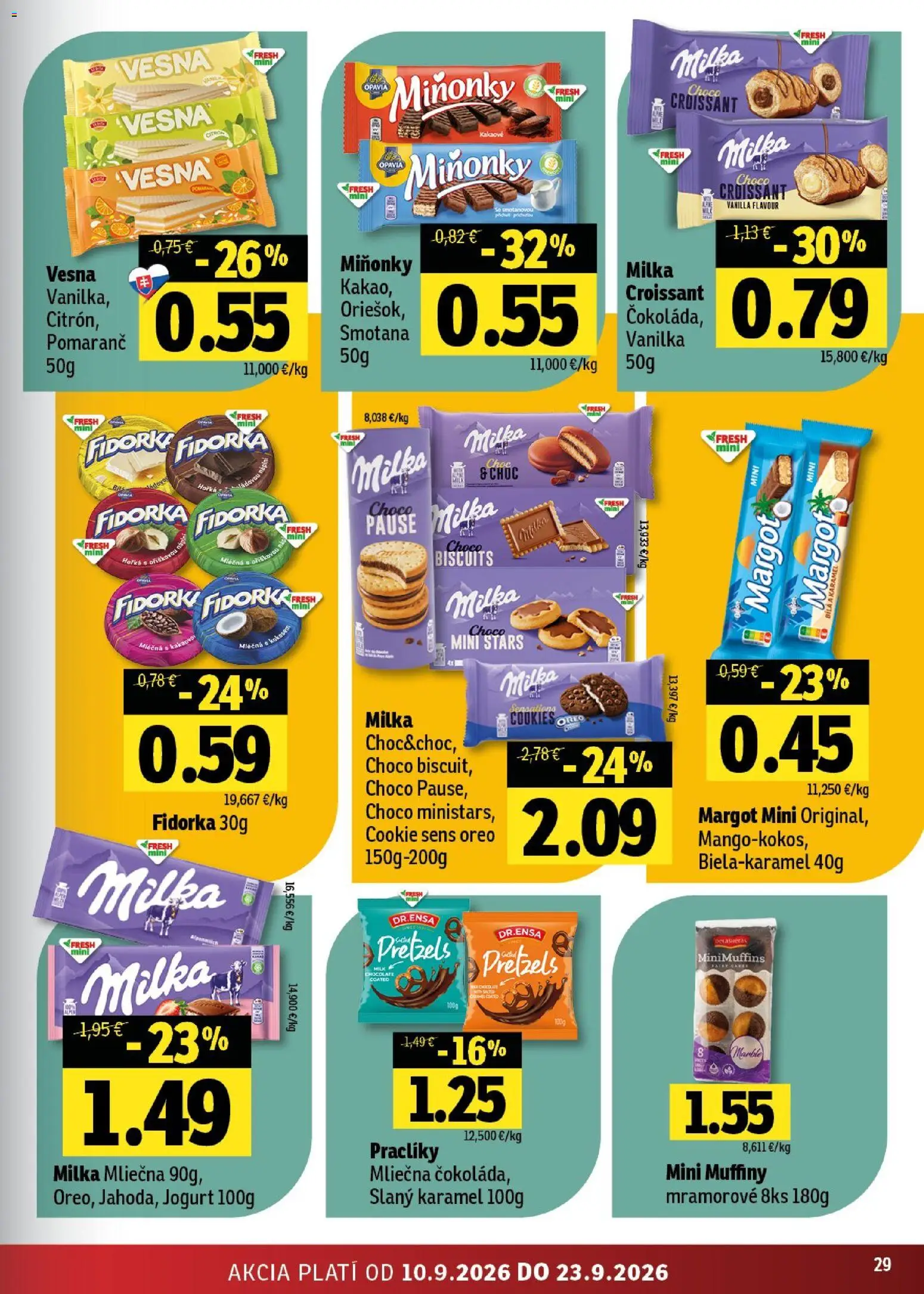 Nové Fresh akcie – leták je platný od 10.09.2026 | Strana: 29