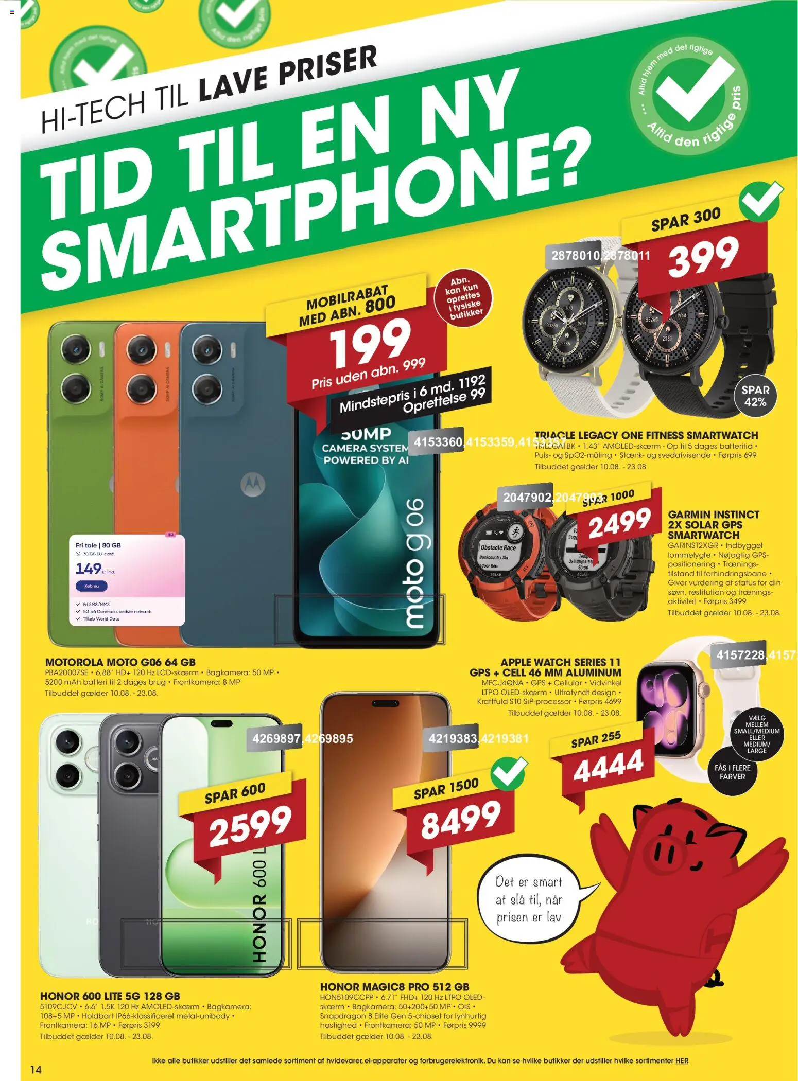 Punkt1 tilbudsavis – gyldig fra 10/08/2026 | Side: 14 | Produkter: Skærm, Smartphone, GPS, Smartwatch