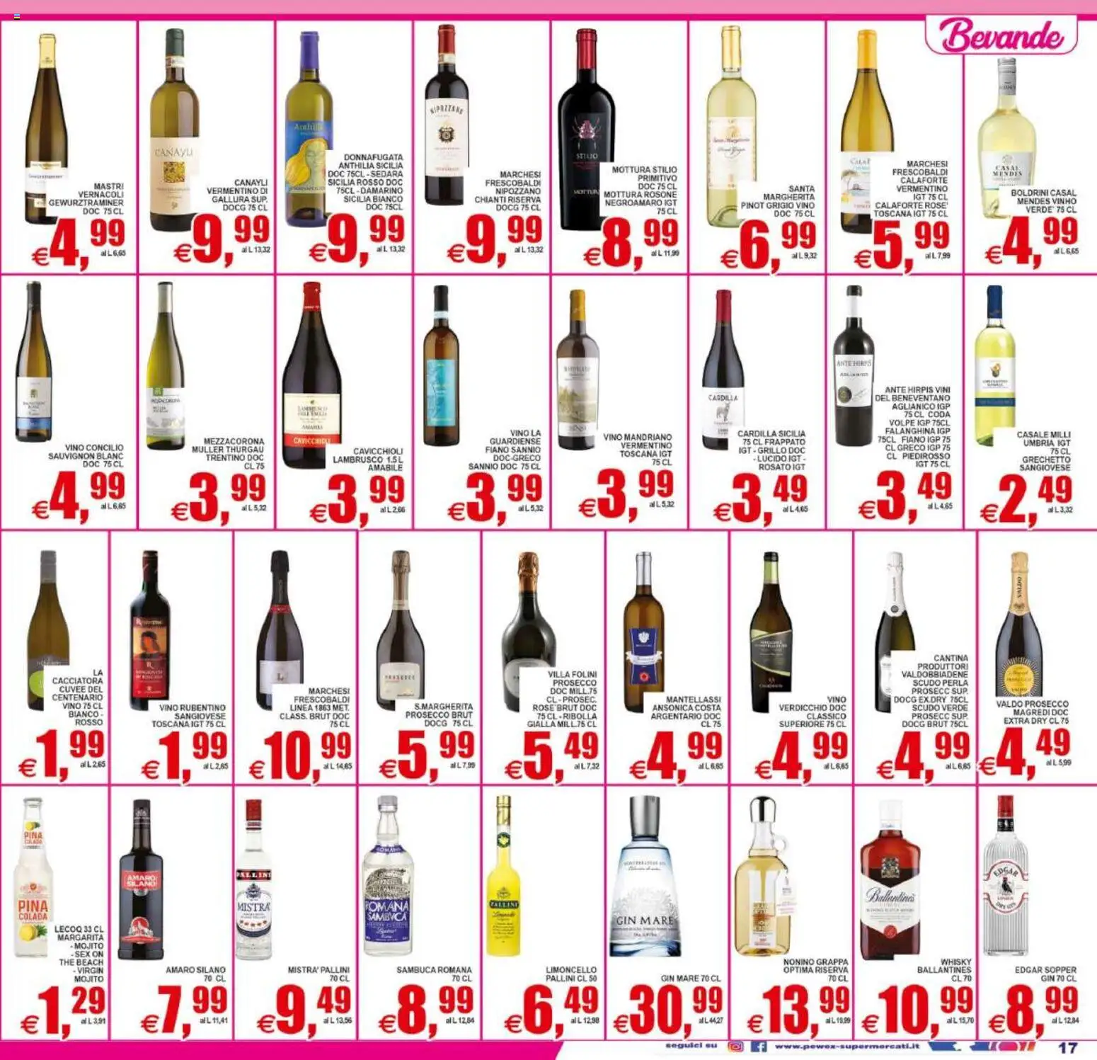 Volantino Pewex del 01/07/2026 | Pagina: 17 | Prodotti: Gin, The, Grappa, Amaro