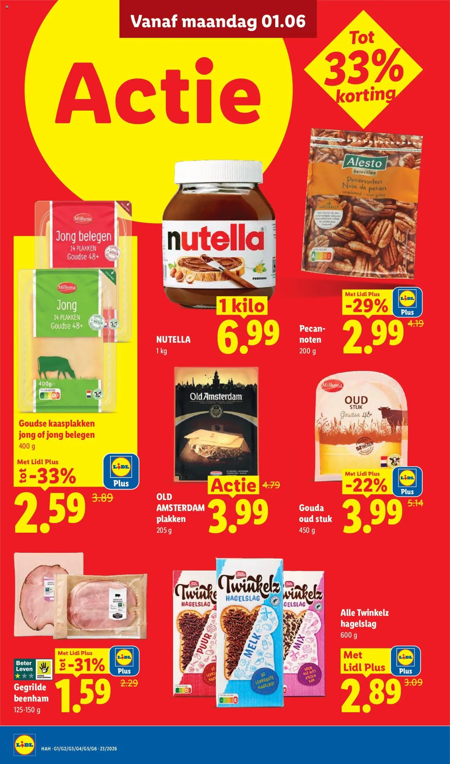 {H1} | Pagina: 16 | Producten: Melk, Ham, Noten, Gouda