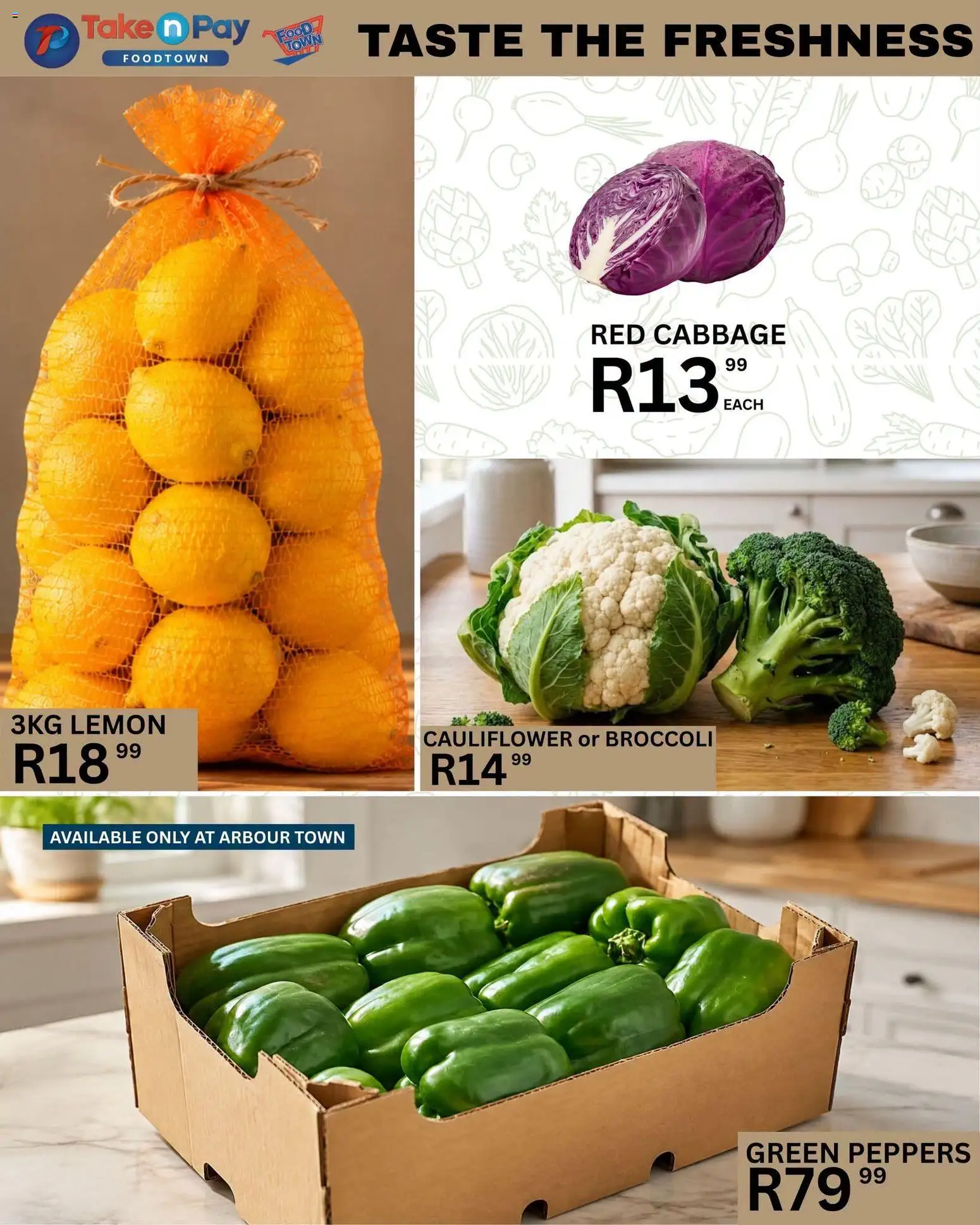 New Take n Pay catalogue – valid from 04/09/2026 | Page: 2 | Products: Cauliflower, Broccoli, Lemon