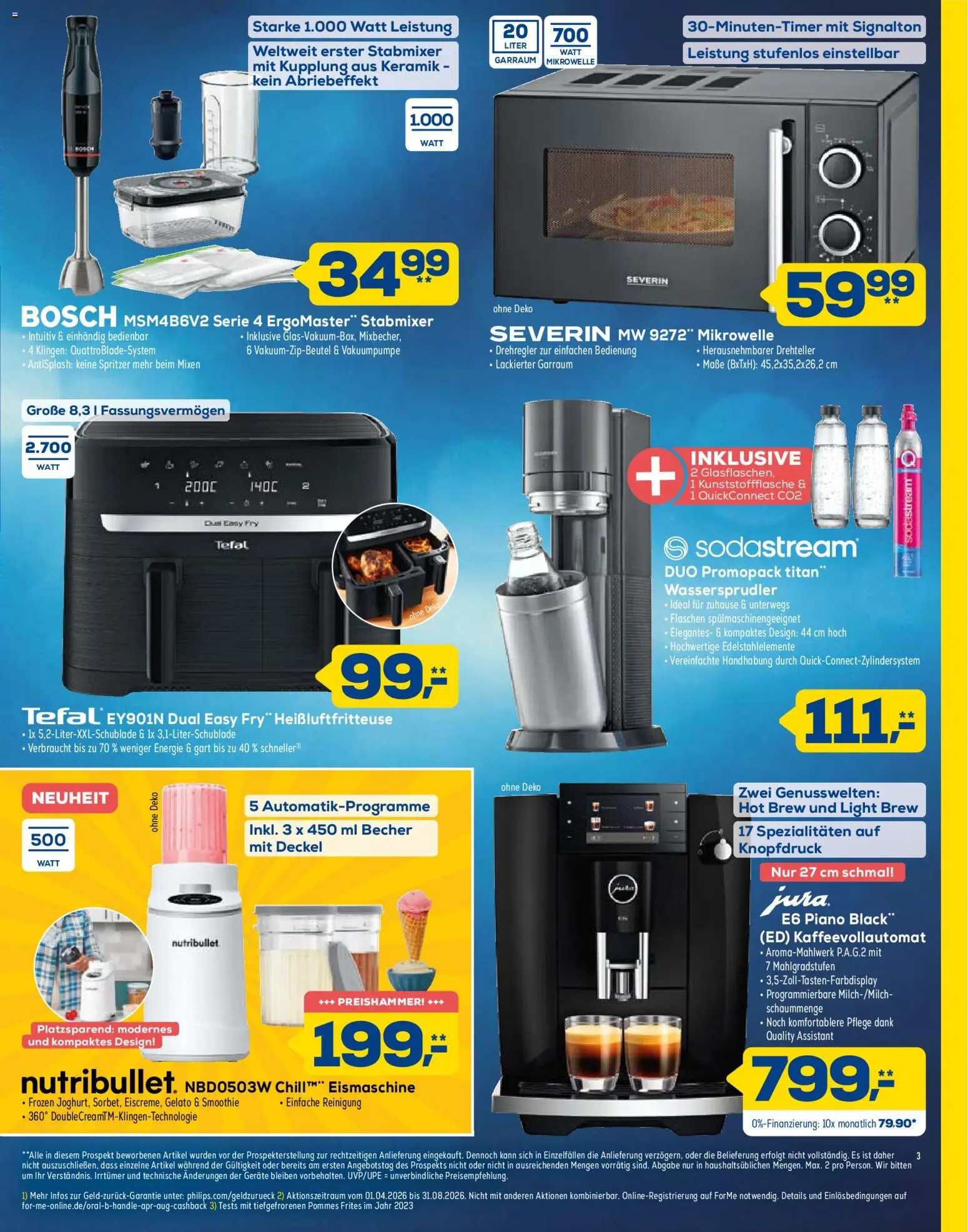 Euronics Prospekt Genau Richtig – gültig ab 15.08.2026 | Seite: 3 | Produkte: Bosch, Spezialitäten, Pommes, Stabmixer