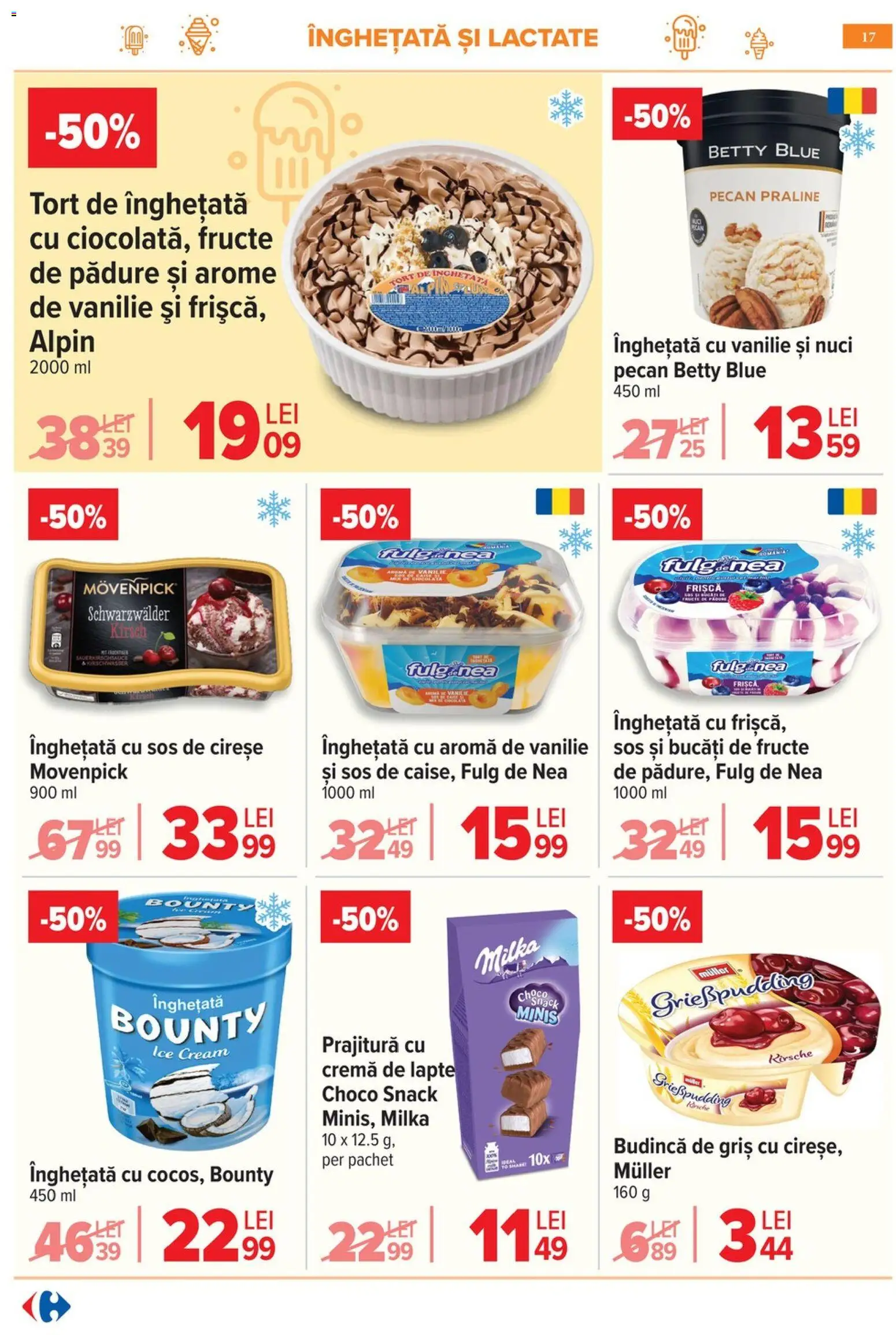 Noul catalog Carrefour – valabil de la 06.05.2026 | Pagină: 20 | Produse: Tort, Lapte, Nuci, Cireșe