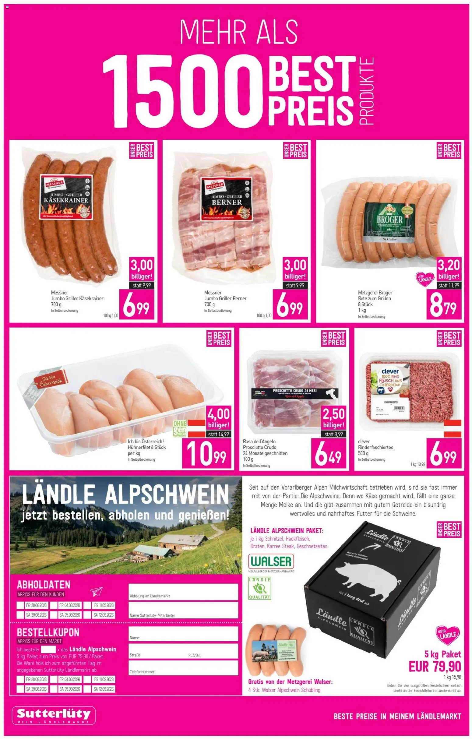 Sutterlüty Flugblatt gültig ab 06.08.2026 | Seite: 2 | Produkte: Getreide, Käse