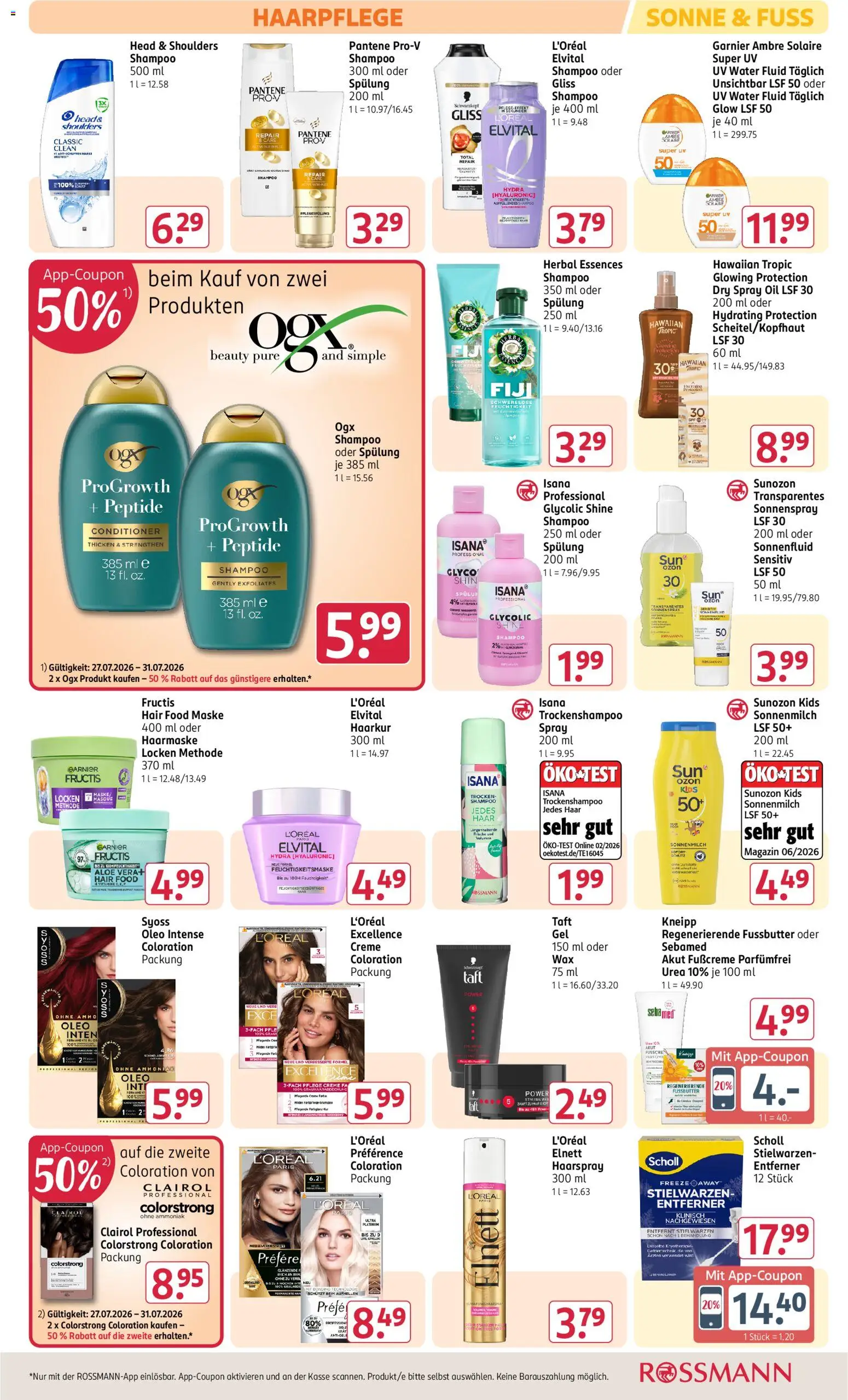 Rossmann Prospekt – gültig ab 27.07.2026 | Seite: 7 | Produkte: Spülung, Creme, Maske, Fußcreme
