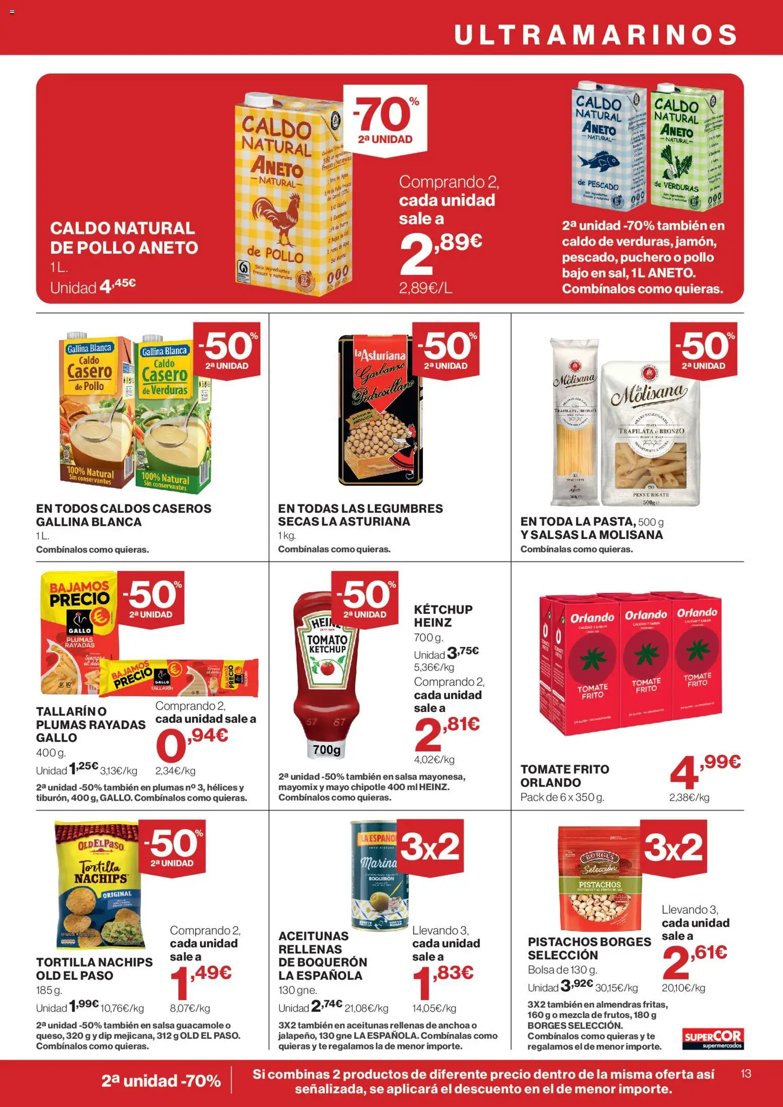 Supercor folleto │ válido desde el 28/10/2026 | Página: 13 | Productos: Salsas, Verduras, Té, Pistachos