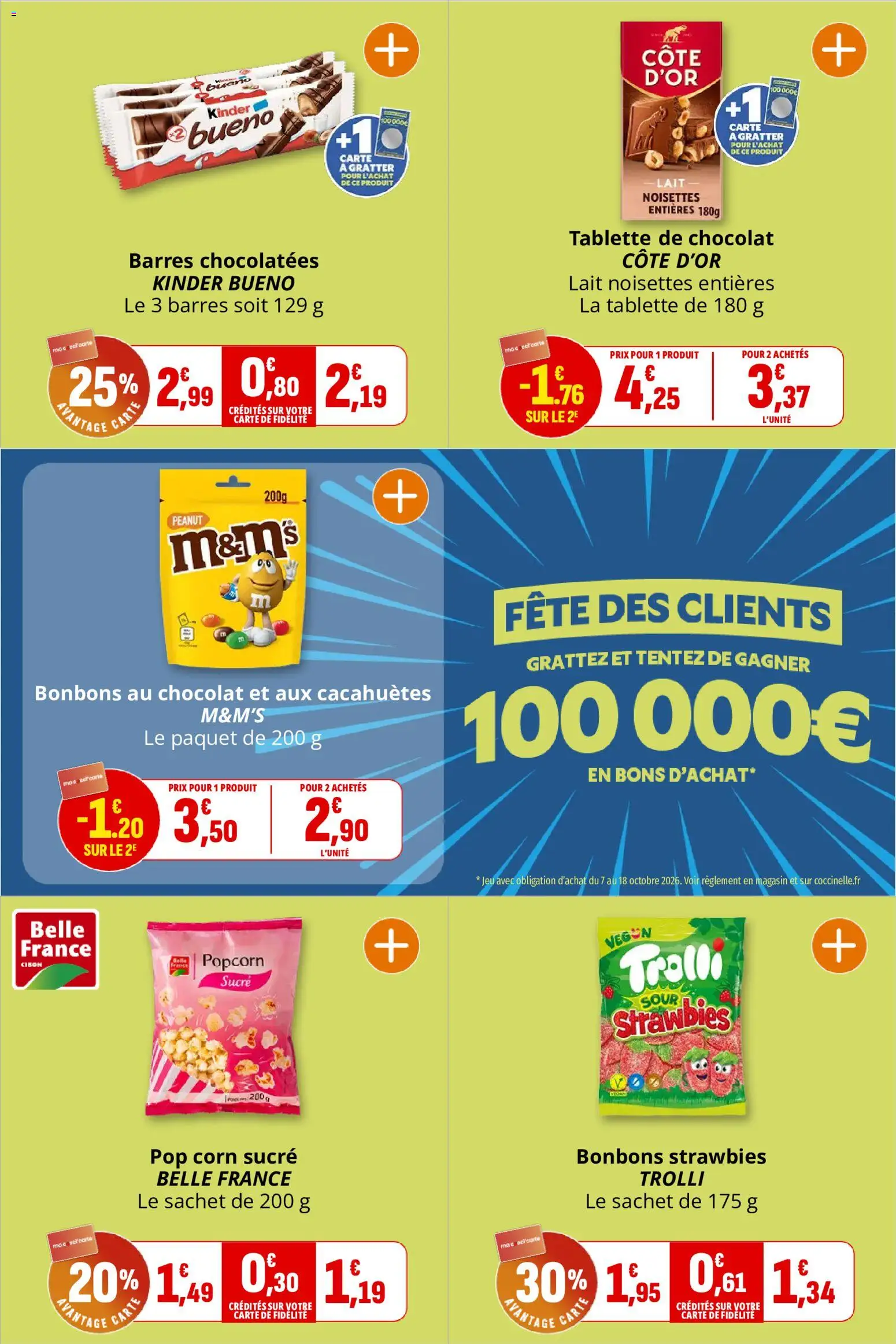 {H1} | Page: 16 | Produits: Tablette, Sucre, Popcorn, Cacahuètes
