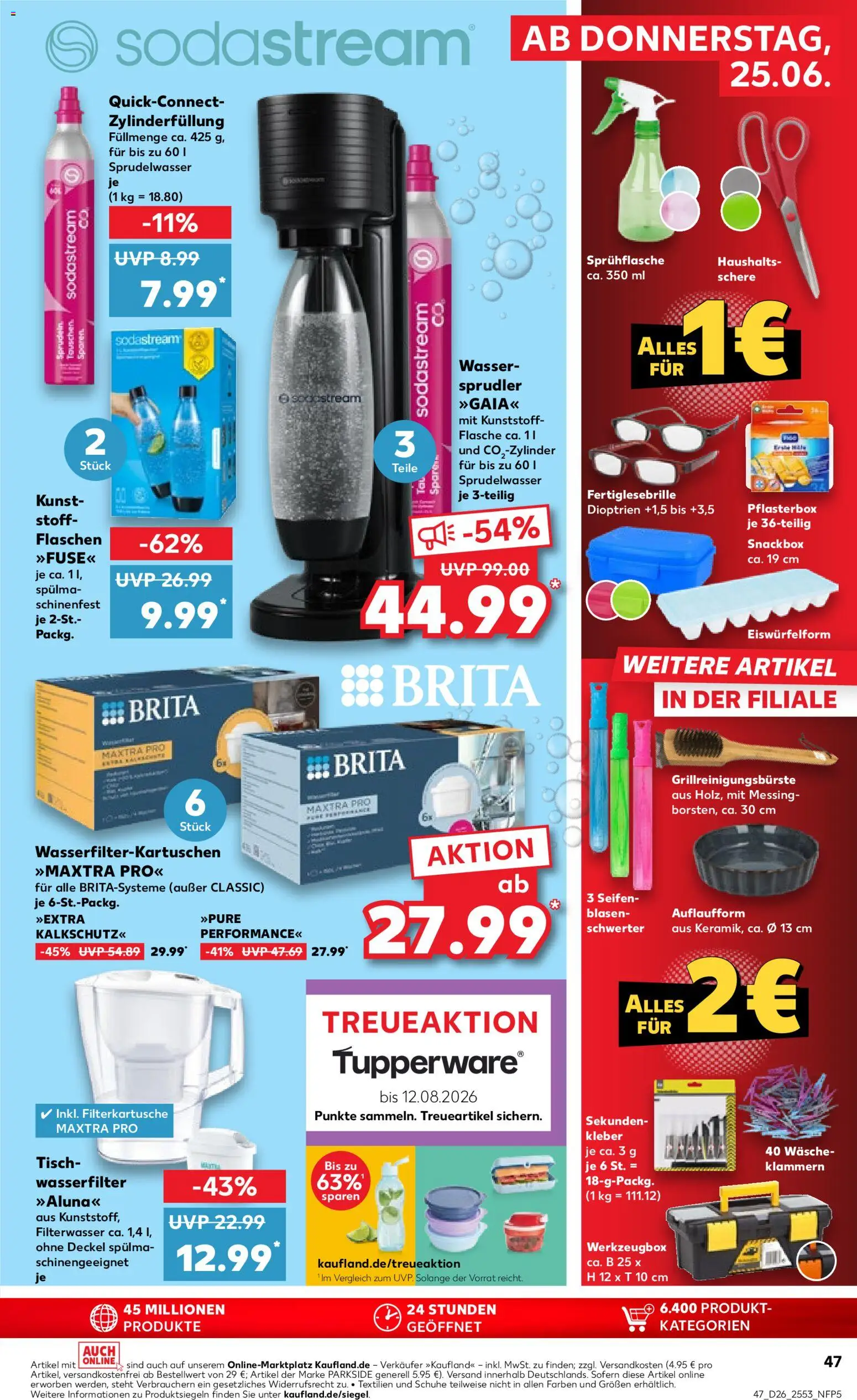 Kaufland Německo leták - Hannover od 25.06.2026 | Strana: 47 | Produkty: Parkside, Sodastream, Brita
