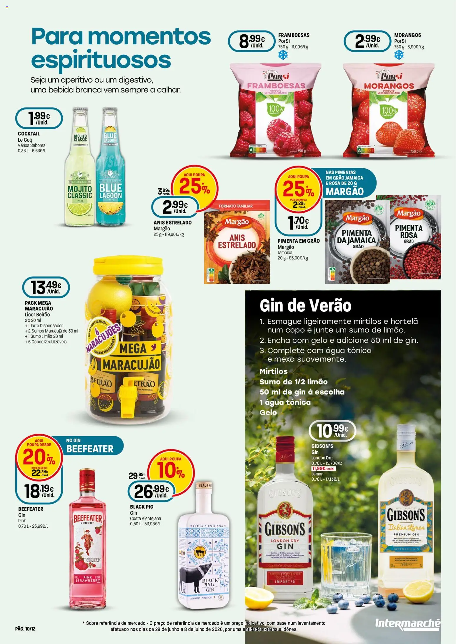 Intermarché - Especial Vinhos e Marisco Super │ válido de 13/08/2026 | Página: 10 | Produtos: Pimenta, Hortelã, Licor, Sumo