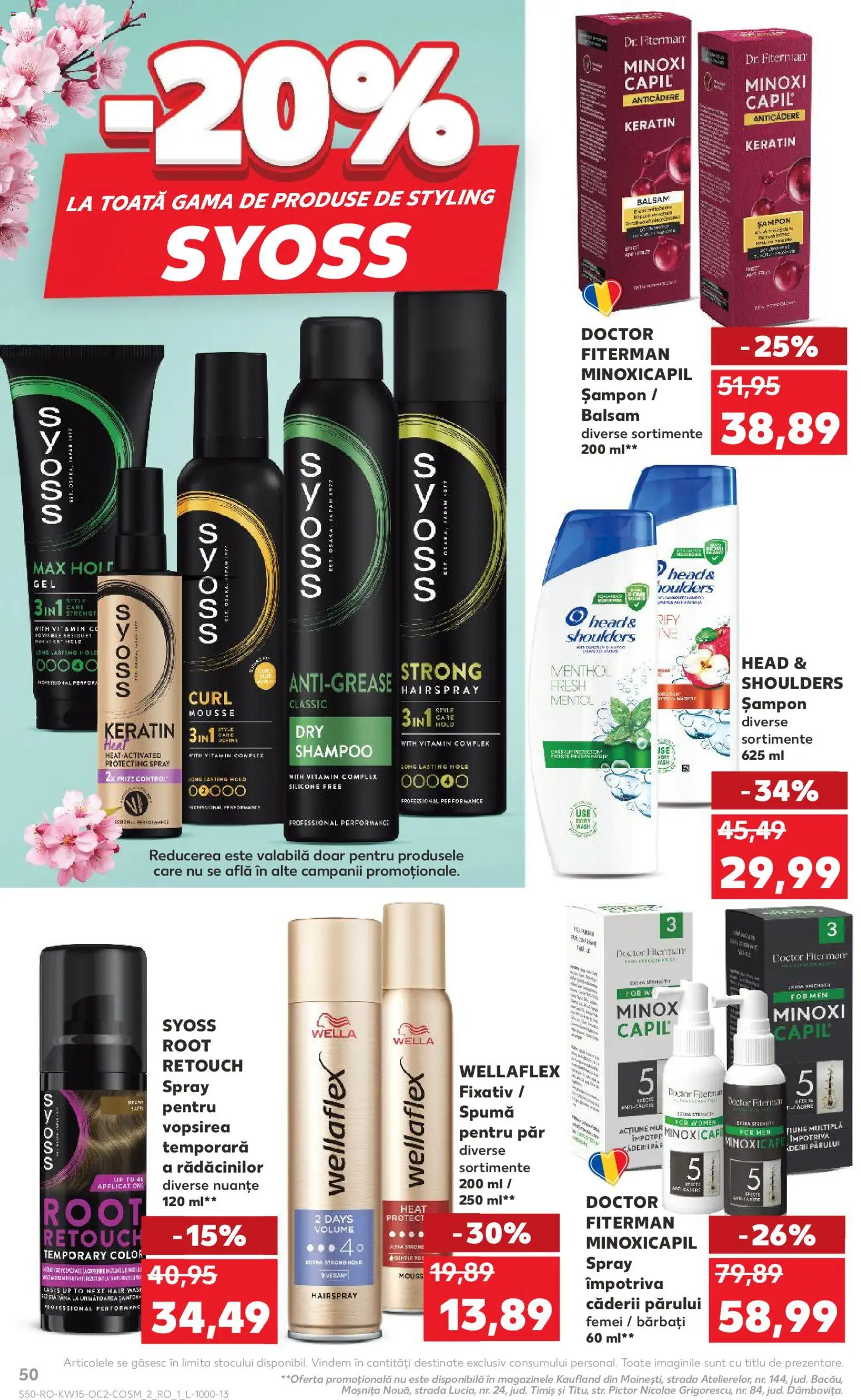 Noul catalog Kaufland – valabil de la 08.04.2026 | Pagină: 50 | Produse: Spumă pentru păr, Șampon, Balsam, Șampon uscat