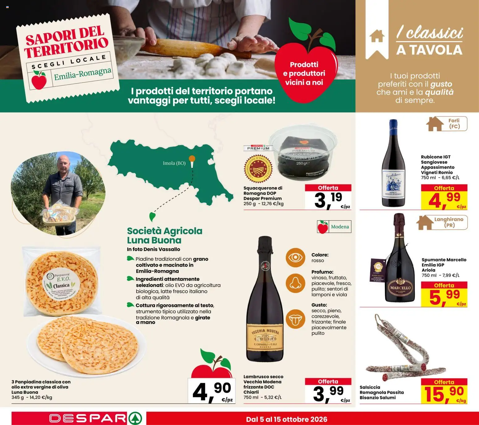 Volantino Despar del 06/10/2026 | Pagina: 12 | Prodotti: Latte, Spumante, Lambrusco, Macinato