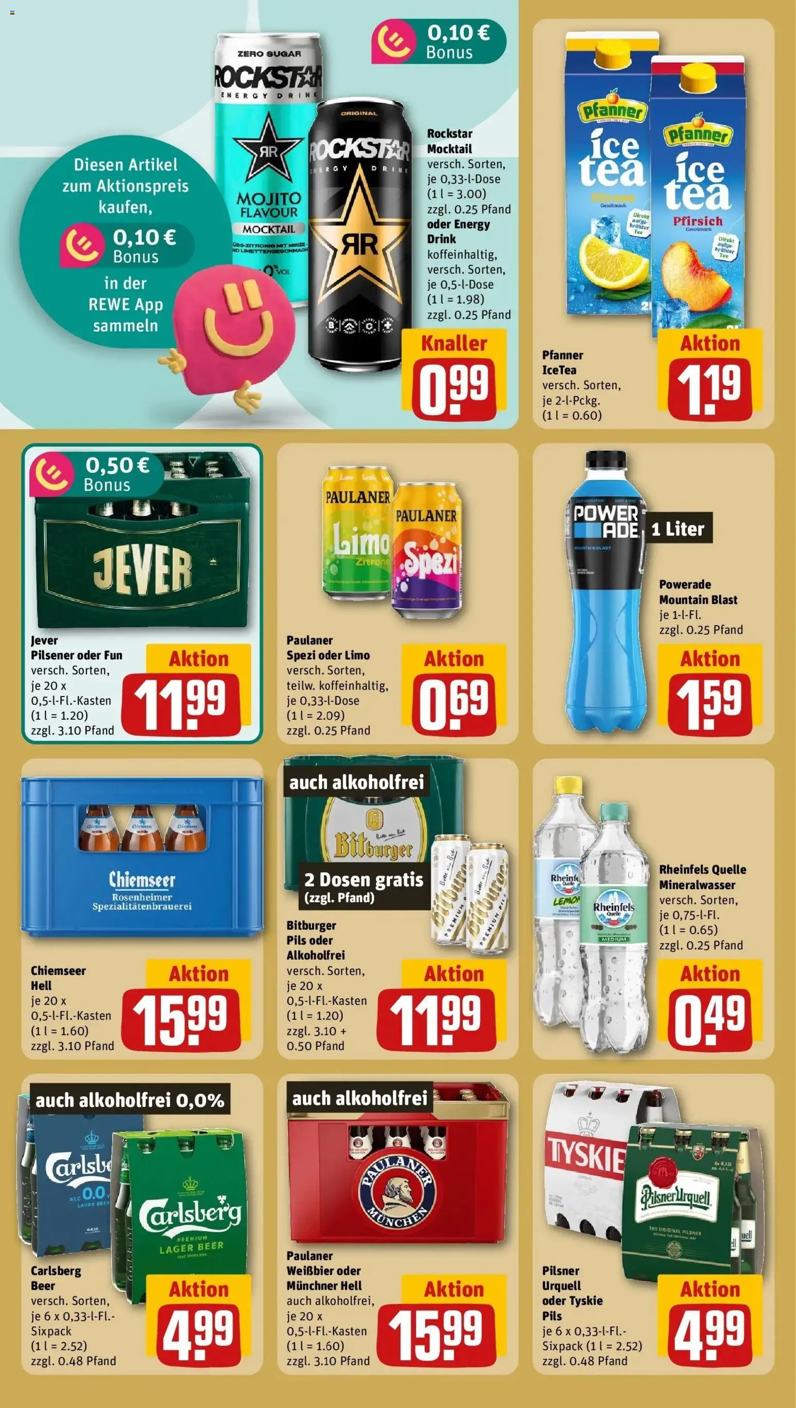 Rewe Prospekt Unna – gültig ab 05.07.2026 | Seite: 20 | Produkte: Carlsberg, Rockstar, Jever, Pfirsich