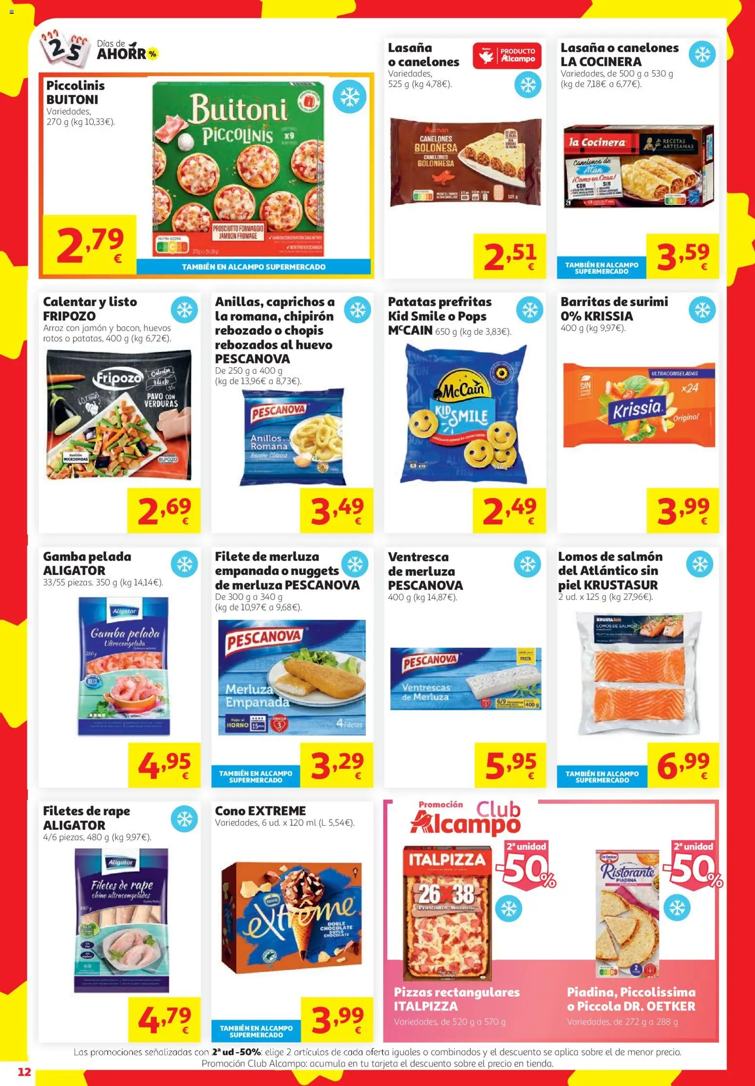 Alcampo HG Ferrol │ válido desde el 08/10/2026 | Página: 12 | Productos: Chocolate, Jamón, Salmón, Pavo