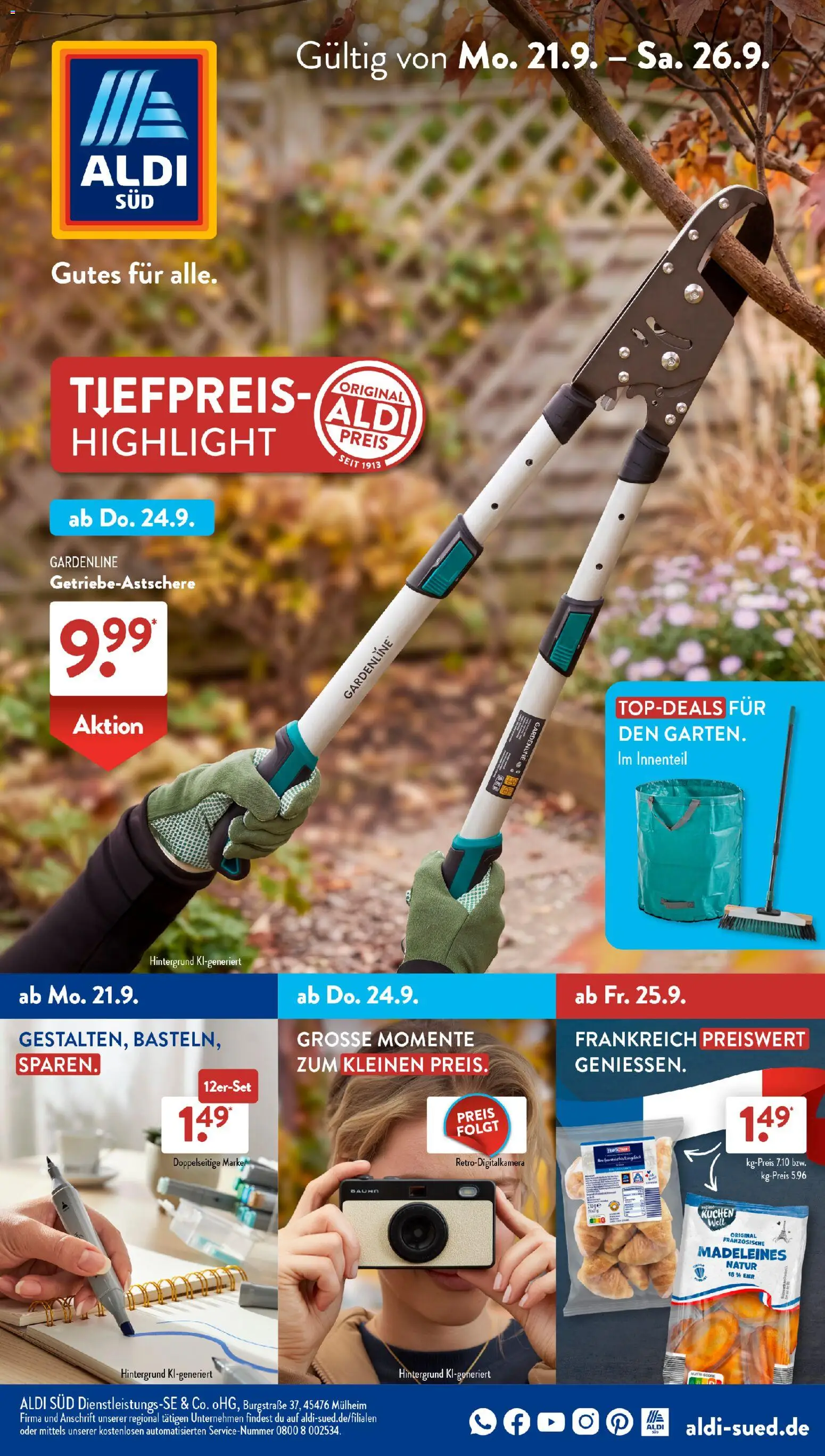 Aldi Süd Prospekt – gültig ab 21.09.2026 | Seite: 1