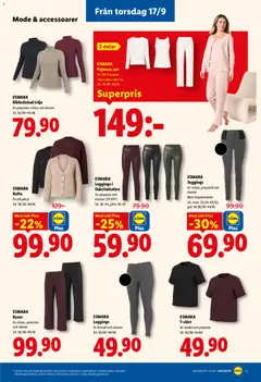 ESMARA Pyjamas, set, Av 100 % bomull, Välj mellan olika set, Stl. 36/38-48/50 - Förhandsvisning av reklamblad från butik Lidl aktuell från 14/09/2026 | Sida: 22 | Produkter: T-shirt, Tröja, Byxor, Set