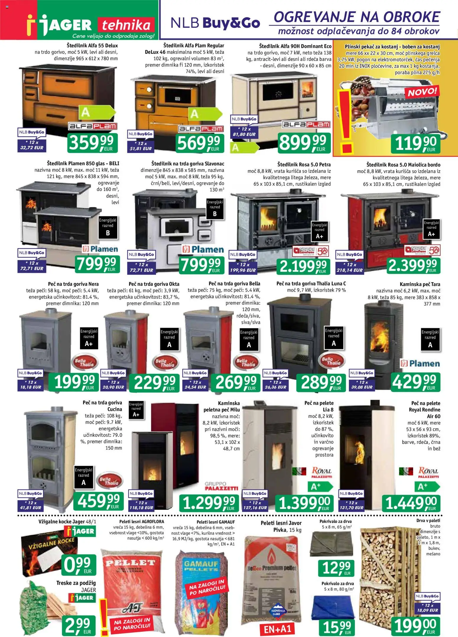 Novi Jager katalog ponudbe – veljaven od 14.10.2026 | Stran: 5 | Izdelki: Teza, Barva, Štedilnik, Vrata