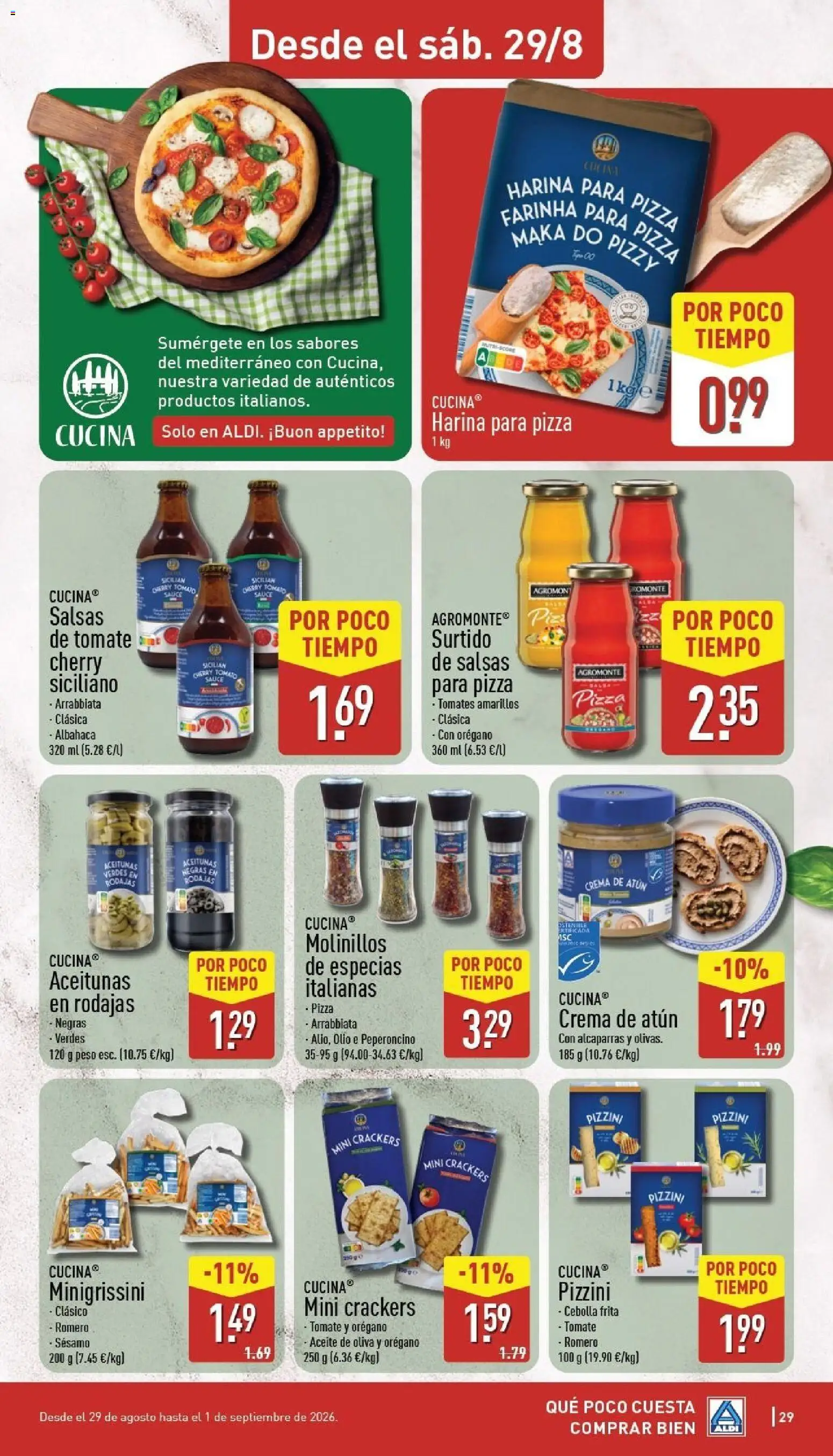 Aldi folleto Península │ válido desde el 24/08/2026 | Página: 29 | Productos: Aceite, Tomate, Harina, Aceite de oliva