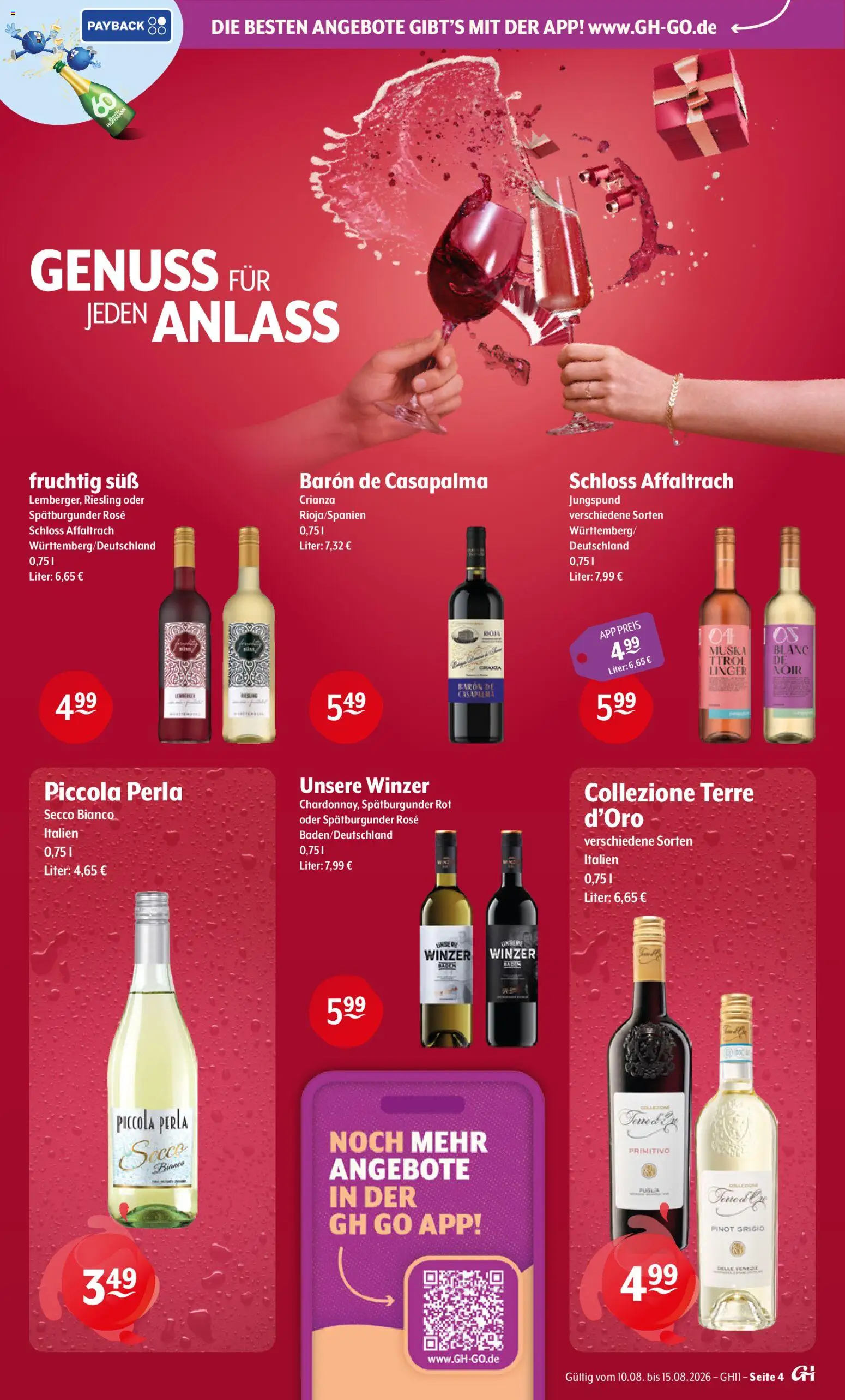 Getränke Hoffmann Prospekt – gültig ab 10.08.2026 | Seite: 4 | Produkte: Secco Bianco
