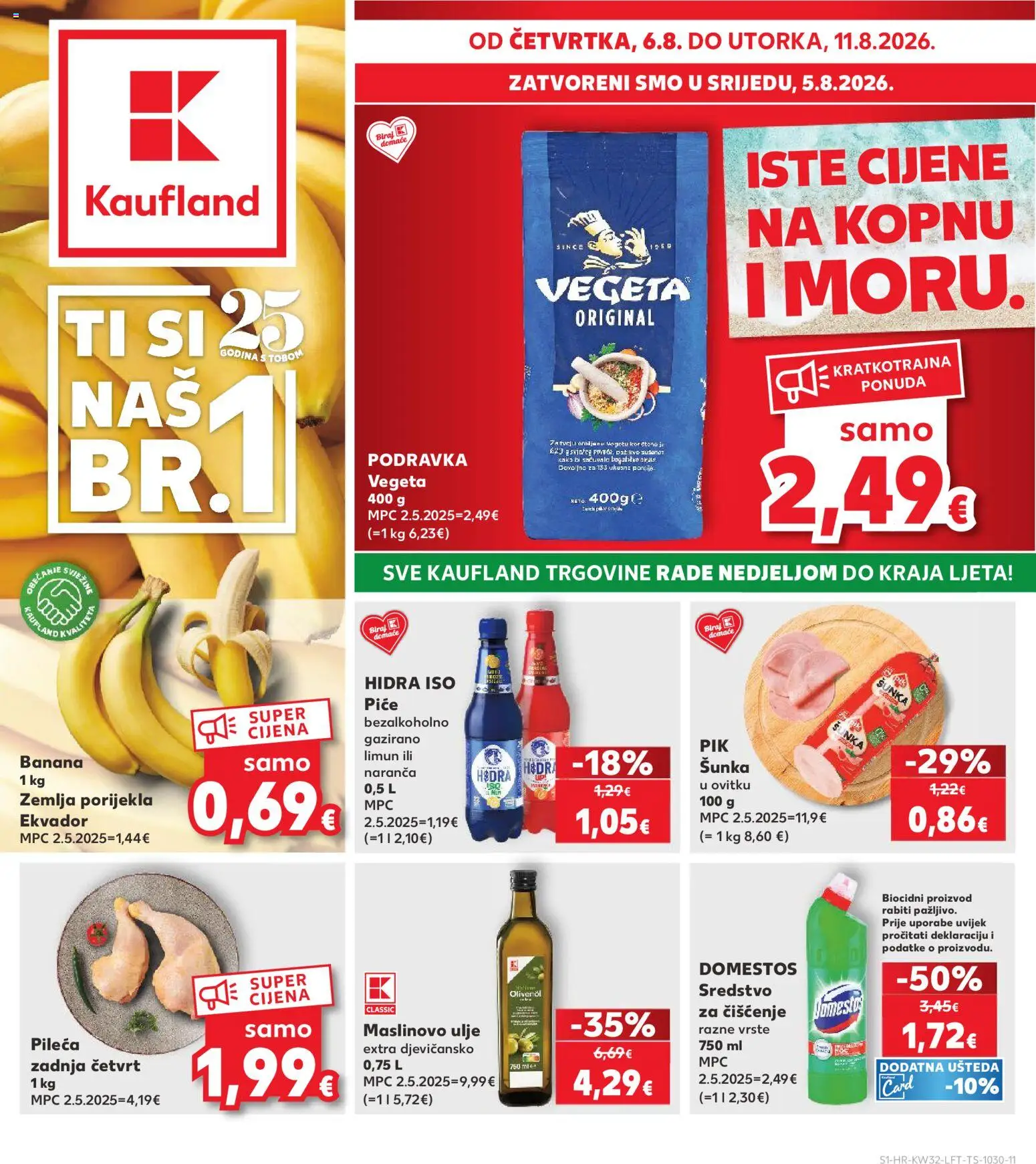 Kaufland katalog | vrijedi od 06.08.2026 | Stranica: 1 | Proizvodi: Ulje, Maslinovo ulje, Limun, Vegeta