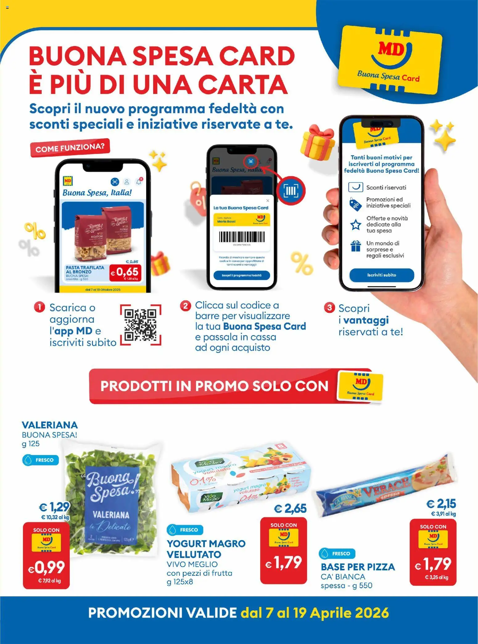 Volantino MD Discount del 07.04.2026 | Pagina: 9 | Prodotti: Tè, Frutta, Pasta, Fusilli