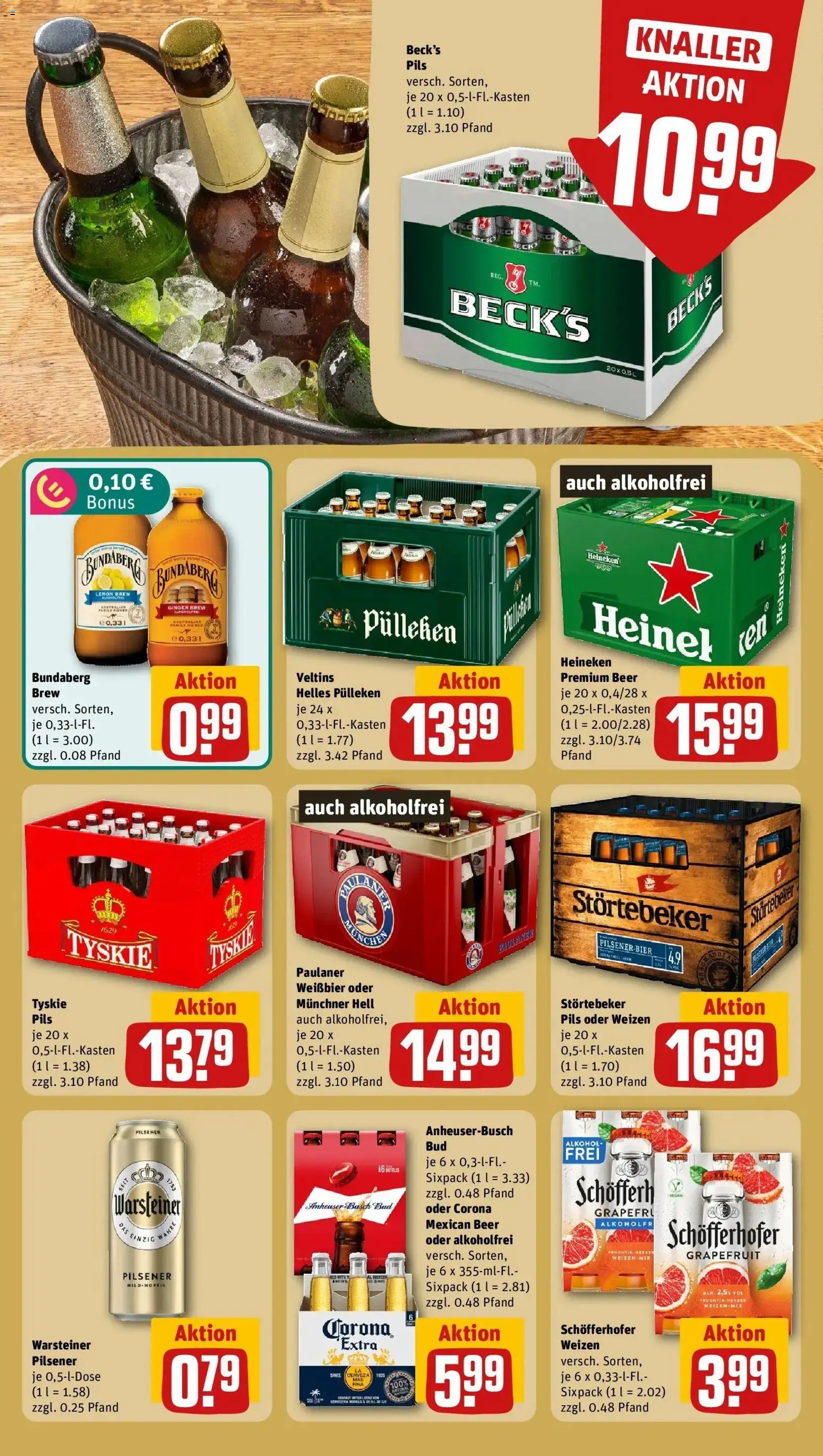 REWE Prospekt ab 19.10.2026 zum Blättern » Angebote | Seite: 19 | Produkte: Helles pulleken, Tyskie, Warsteiner, Veltins