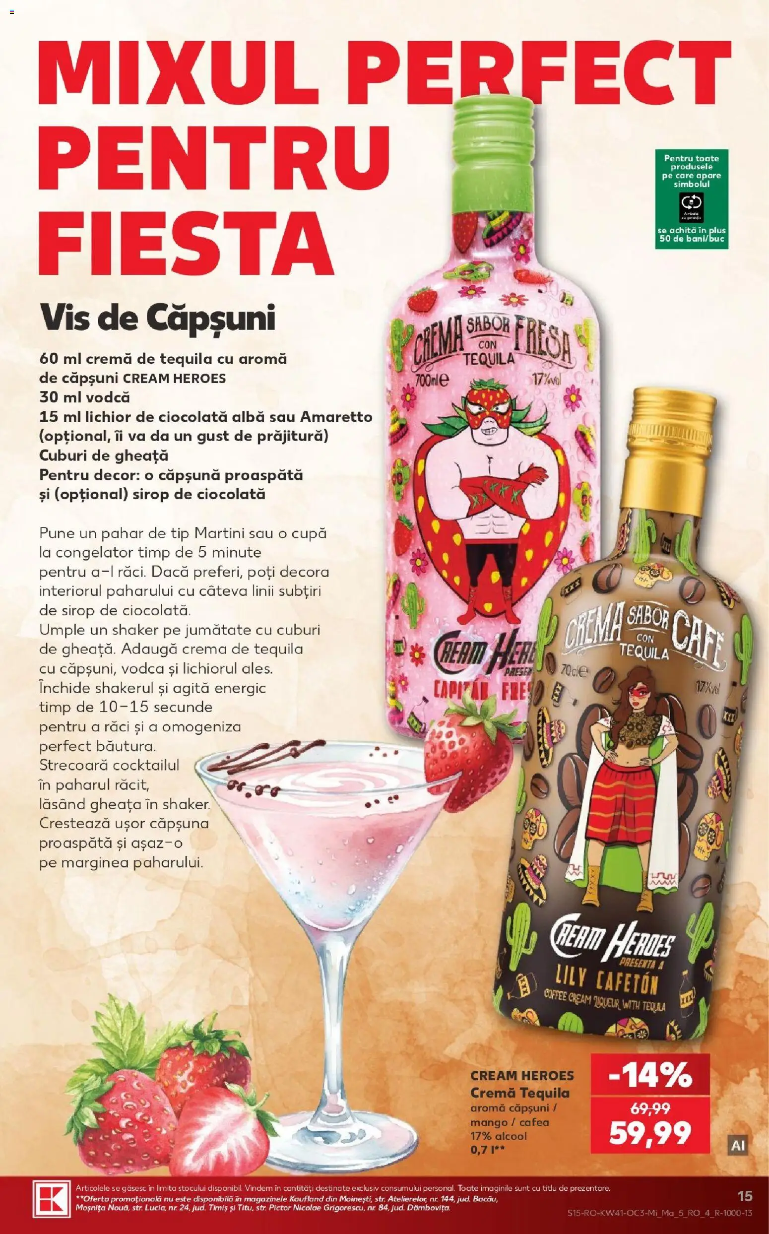 Noul catalog Kaufland – valabil de la 07.10.2026 | Pagină: 15 | Produse: Cremă, Ciocolată, Căpșuni, Tip