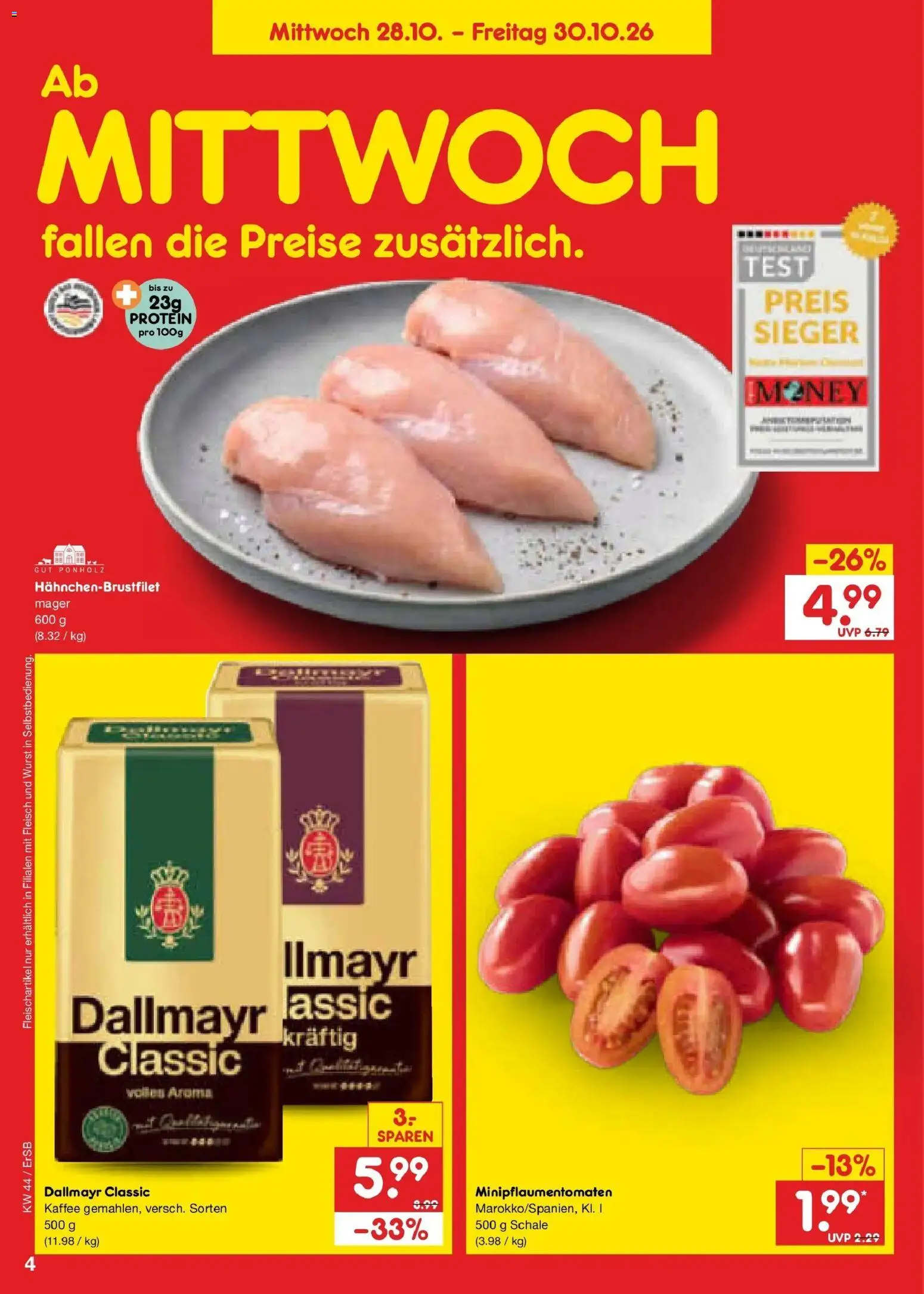 Netto Marken-Discount Prospekt Naumburg – gültig ab 26.10.2026 | Seite: 58 | Produkte: Kaffee, Dallmayr, Wurst, Fleisch