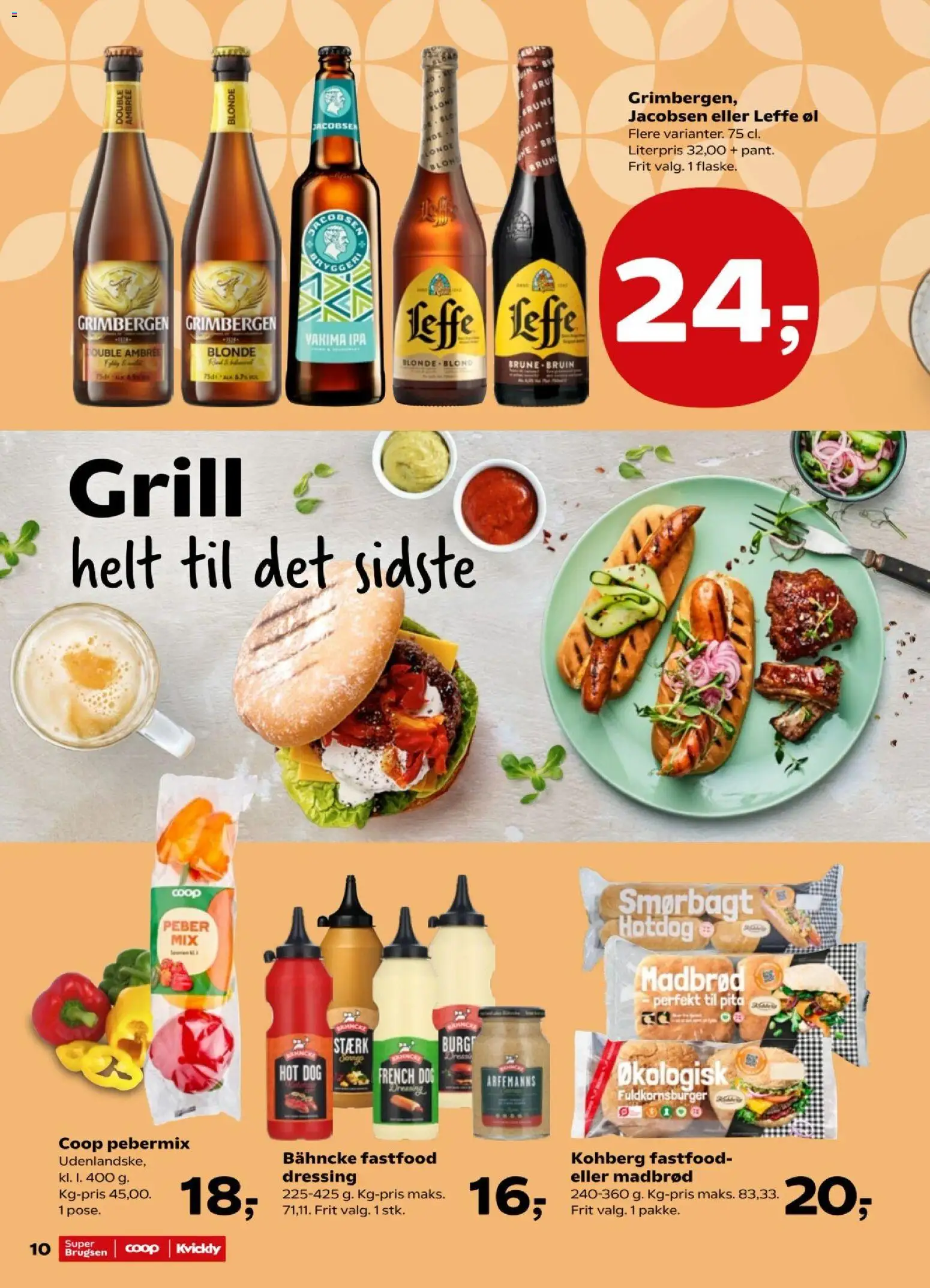 Super Brugsen tilbudsavis – gyldig fra 14/08/2026 | Side: 12 | Produkter: Øl, Dressing, Peber, Grill