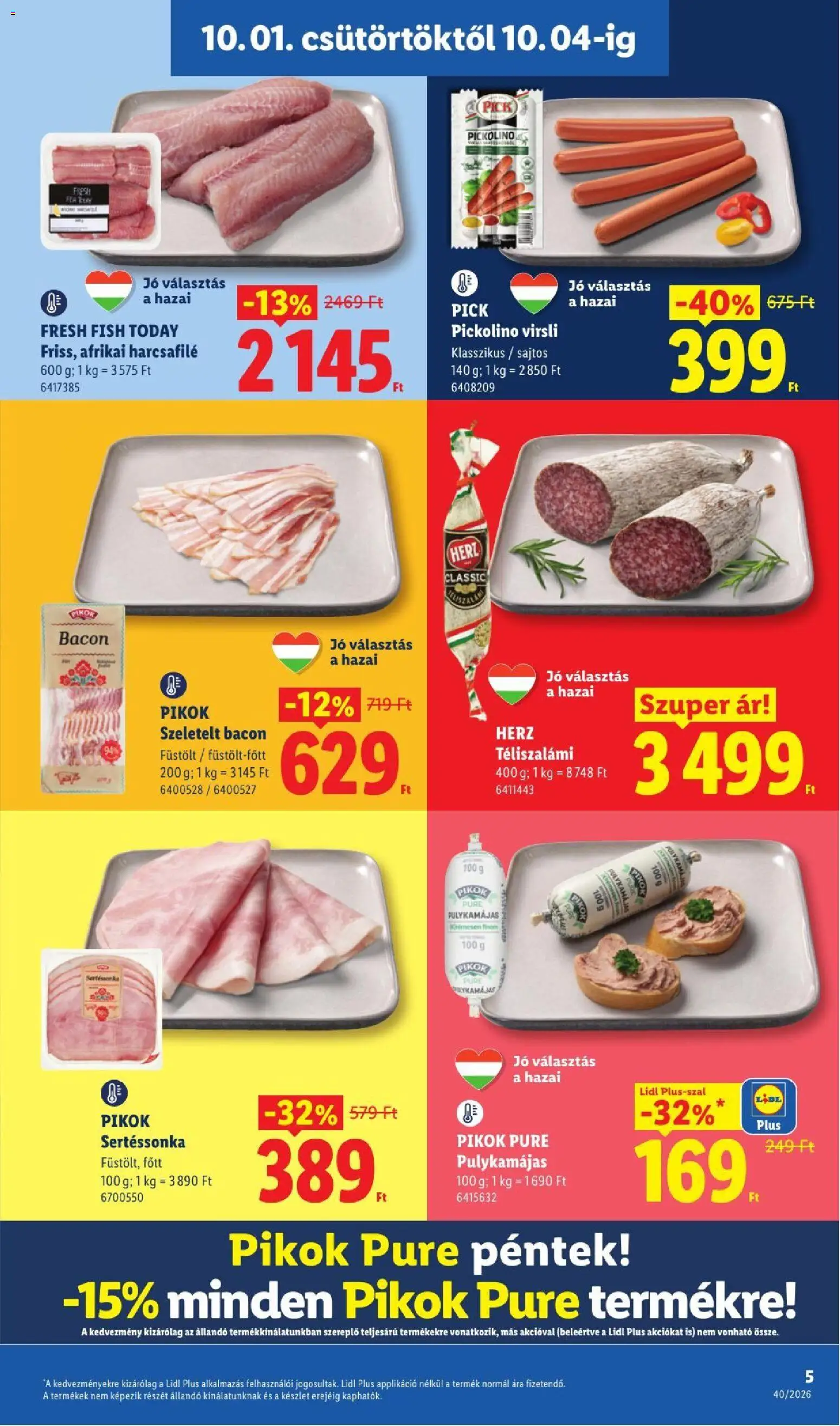 Lidl akciós ujság - amely érvényes a következő dátumtól: 2026.10.01. | Oldal: 5