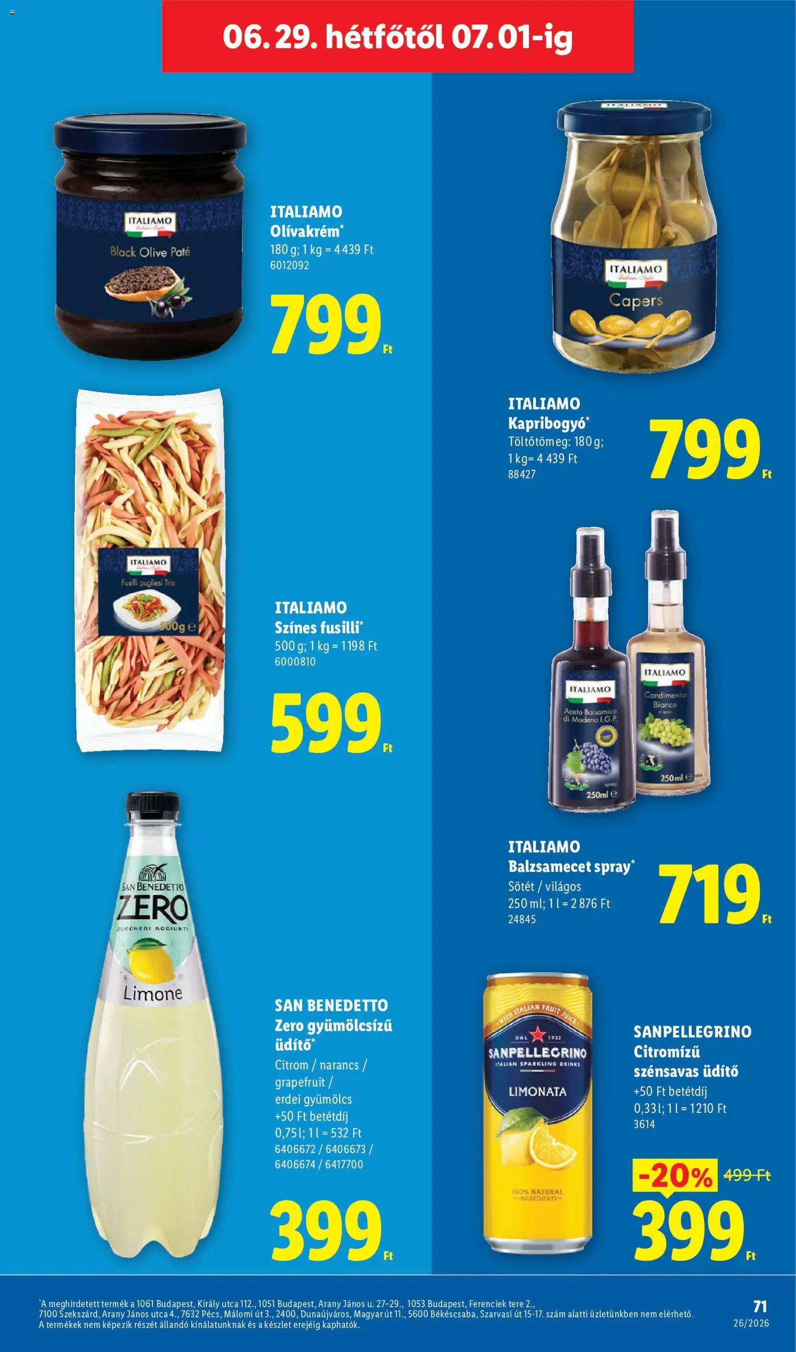 Lidl akciós ujság - amely érvényes a következő dátumtól: 25.06.2026 | Oldal: 71
