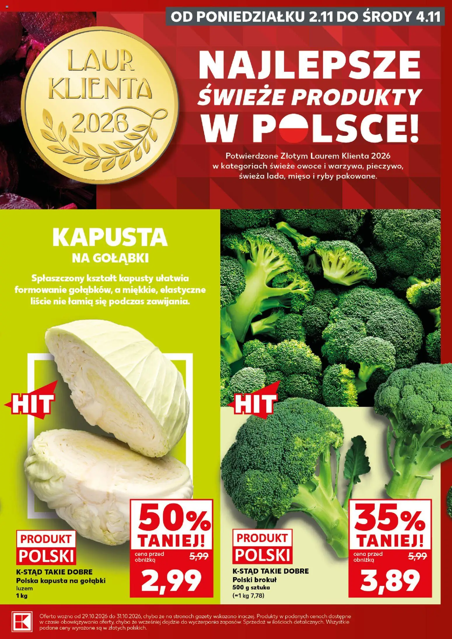 Kaufland Polsko leták - Mocny start od 02.11.2026 | Strana: 3 | Produkty: Ryby, Kapusta