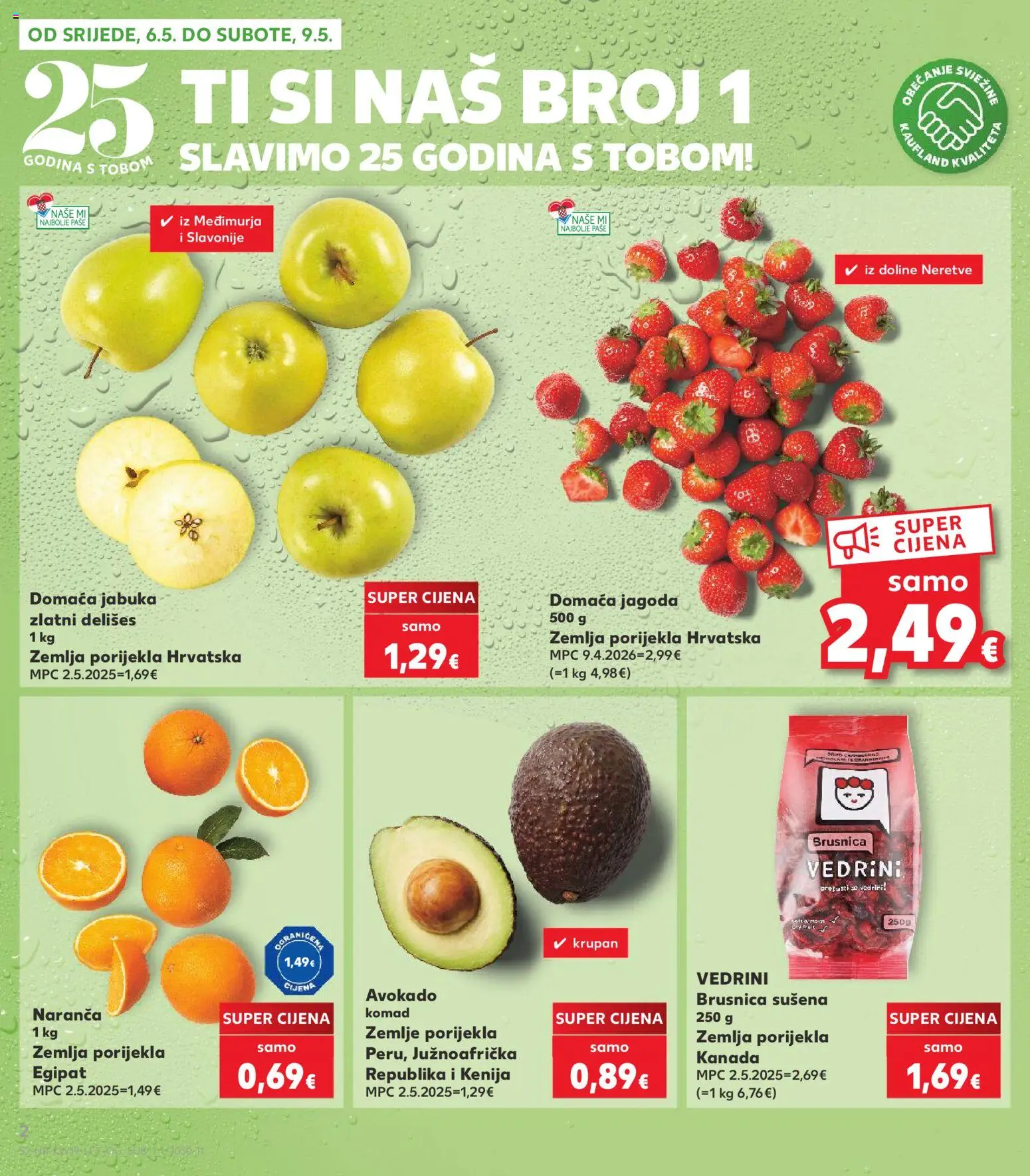 Kaufland katalog | vrijedi od 06.05.2026 | Stranica: 2 | Proizvodi: Avokado, Brusnica, Jabuka
