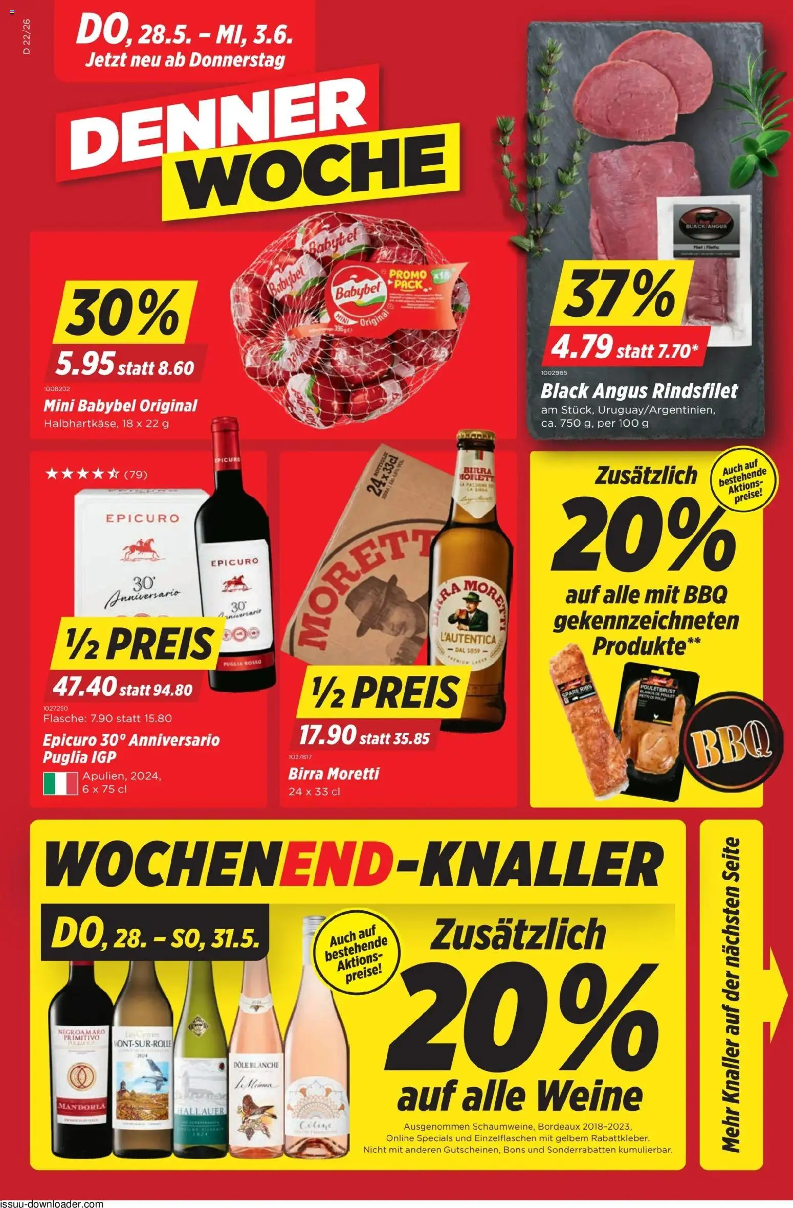 Denner aktionen – gültig ab 28.05.2026 | Seite: 1 | Produkte: Pouletbrust, Spare Ribs