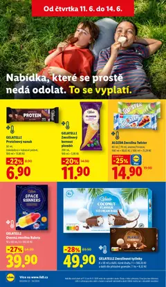 Náhled letáku GELATELLI Zmrzlinové tyčinky, 6 x 50 ml a další, různé druhy, including coconut and peanut flavors od 11.06.2026 | Strana: 34