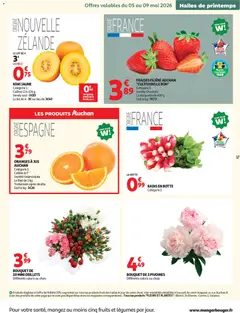 Auchan - Prévisualisation de Auchan Produits laitiers hypers valide à partir de 05.05.2026 | Page: 17 | Produits: Plantes, Radis, Jus, Kiwi
