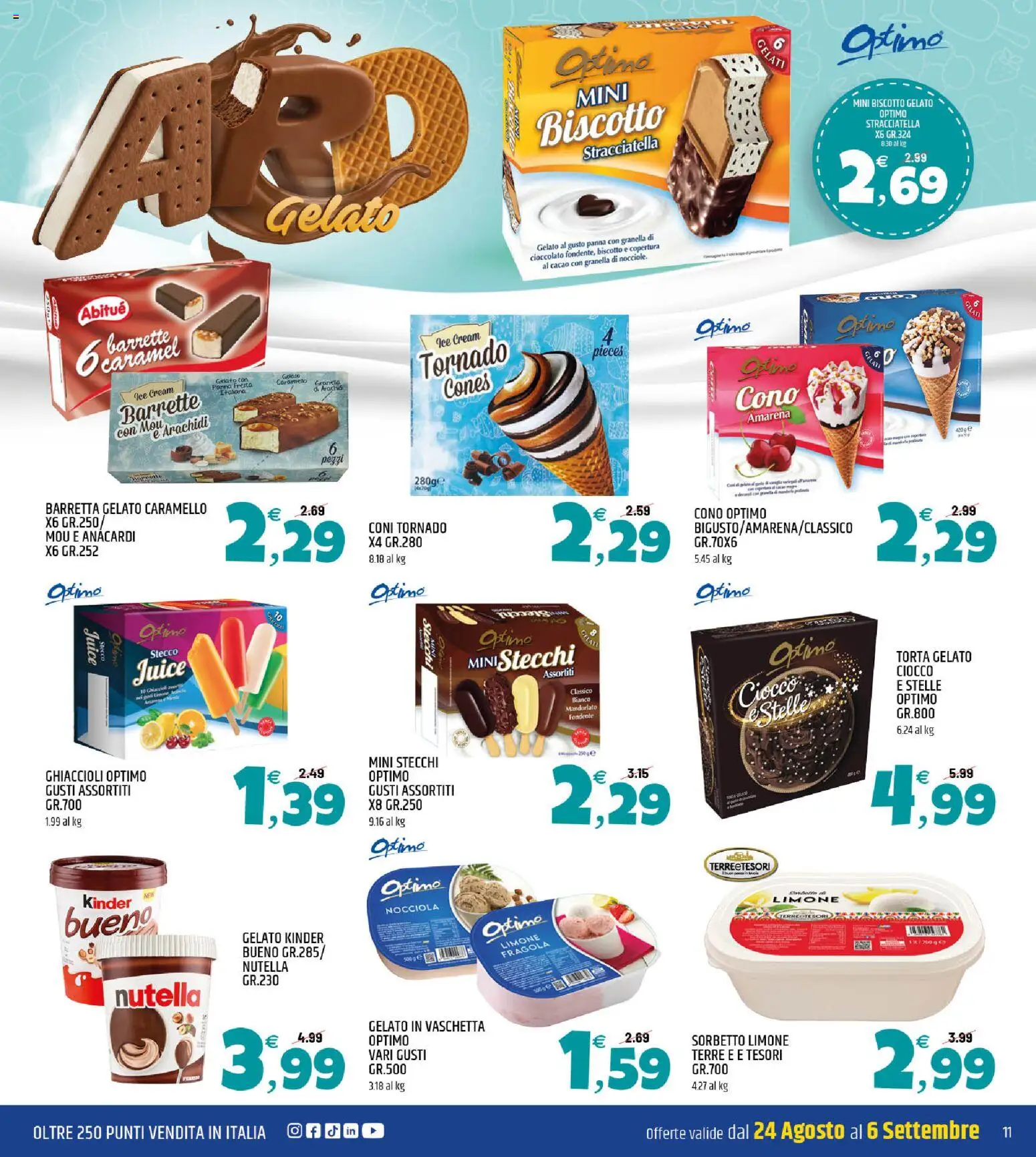 Volantino ARD Discount del 24/08/2026 | Pagina: 11 | Prodotti: Gelato, Sorbetto, Limone, Torta gelato