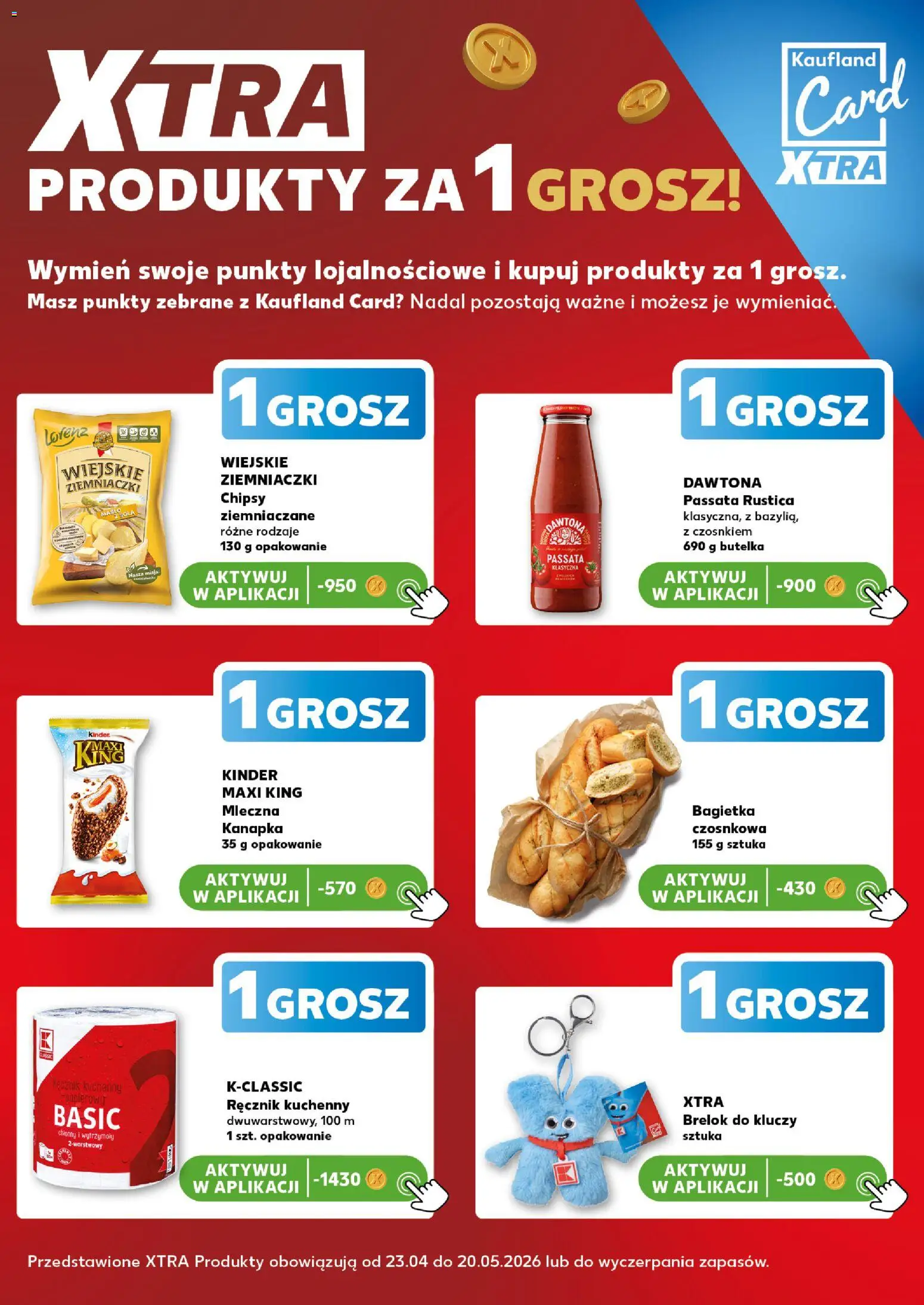 Kaufland Polsko leták - Mocny start od 18.05.2026 | Strana: 4 | Produkty: Máslo, Maxi king, Chipsy, Kinder